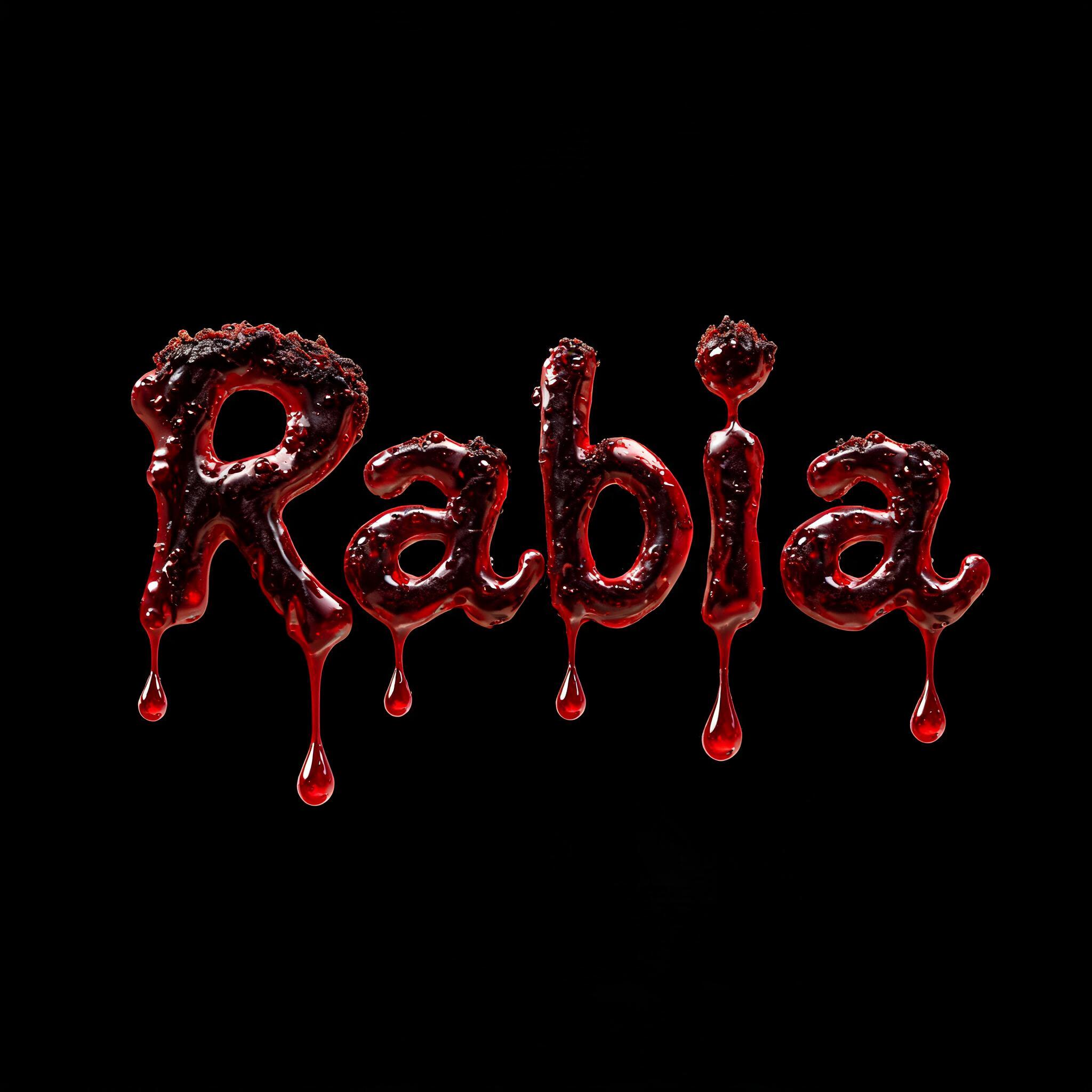 "Rabia " — Drip Font Blood | AI Text Effect Generator