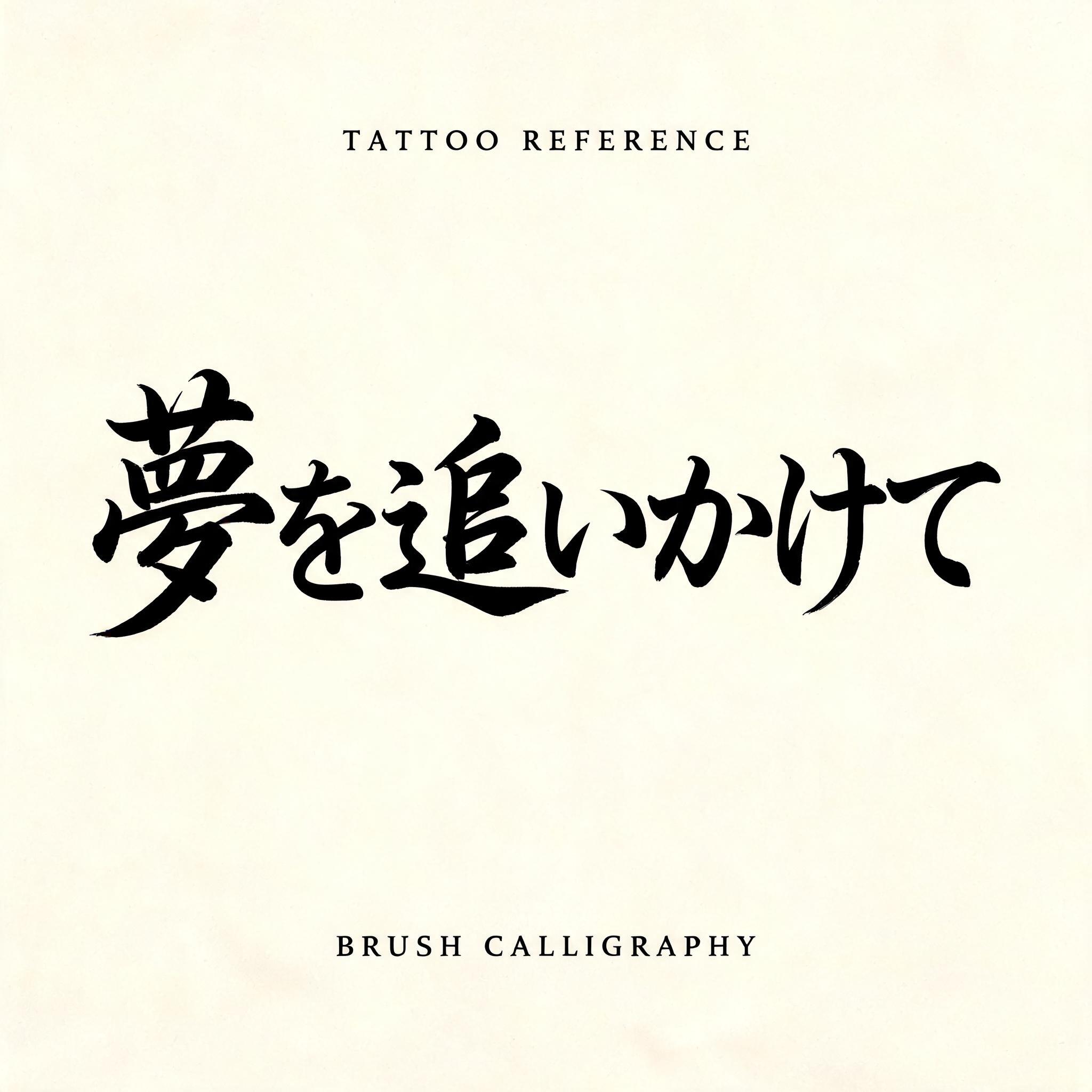 "夢を追いかけて" — Brush Japanese Ink | AI Text Effect Generator