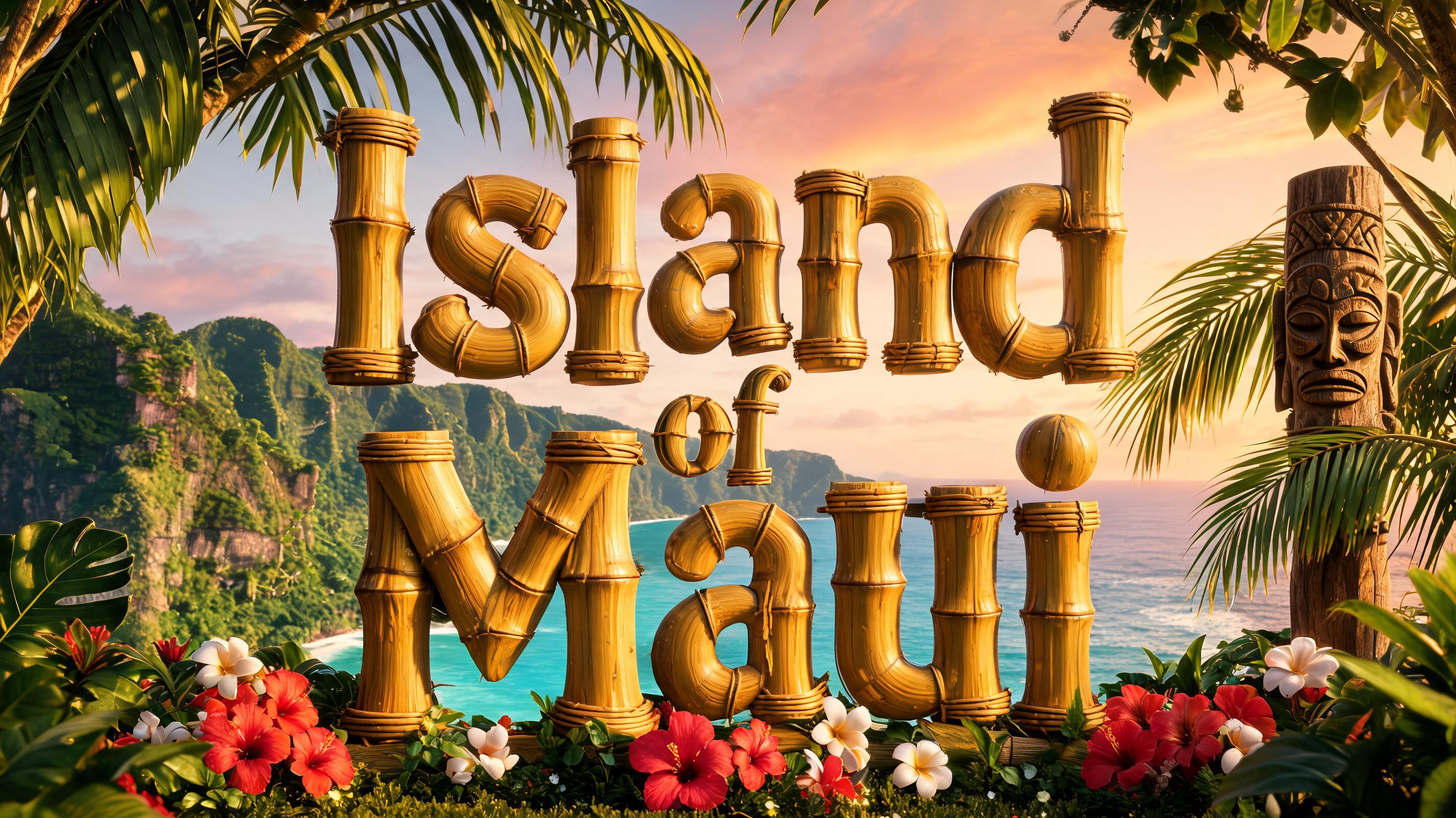 "Island of Maui" — Hawaiian | AI Text Effect Generator