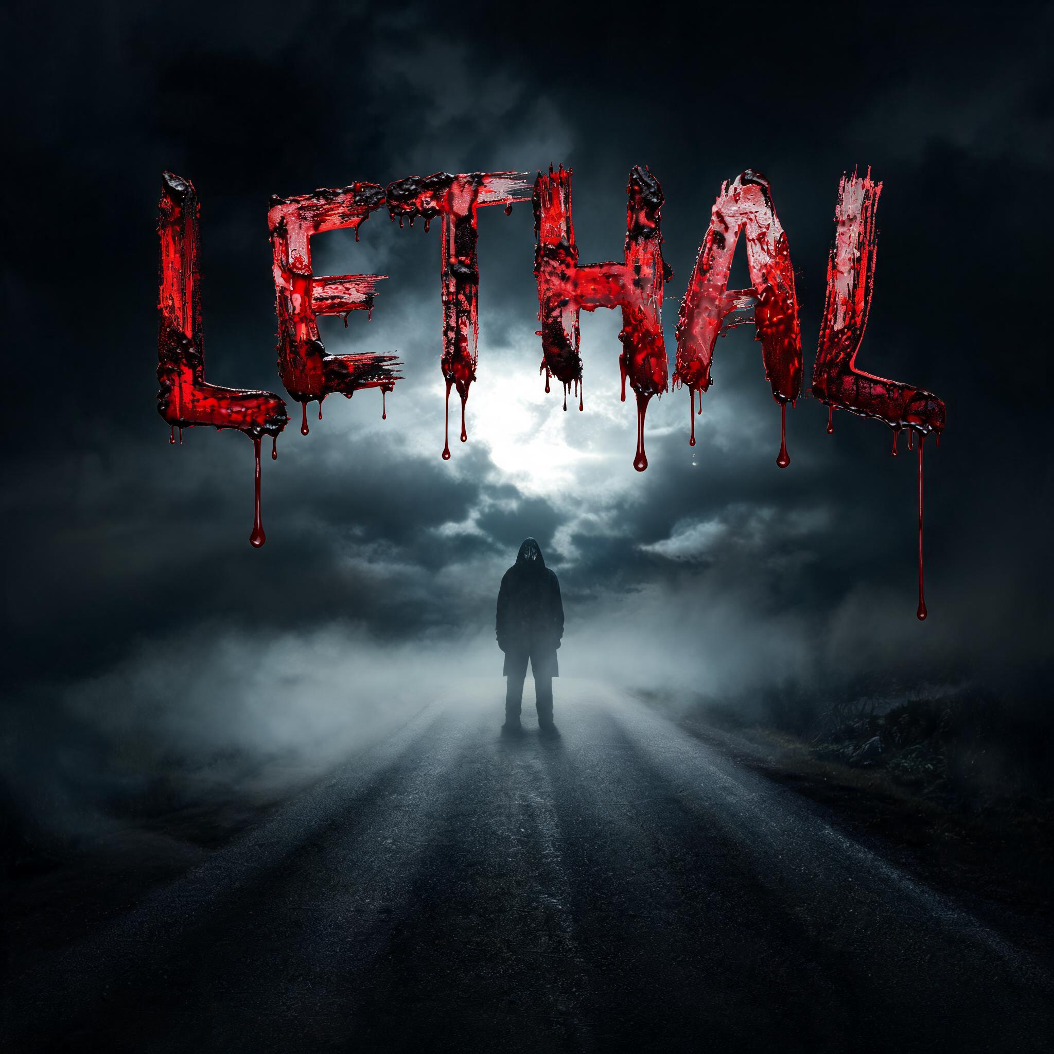"LETHAL" — Drip Font Blood | AI Text Effect Generator