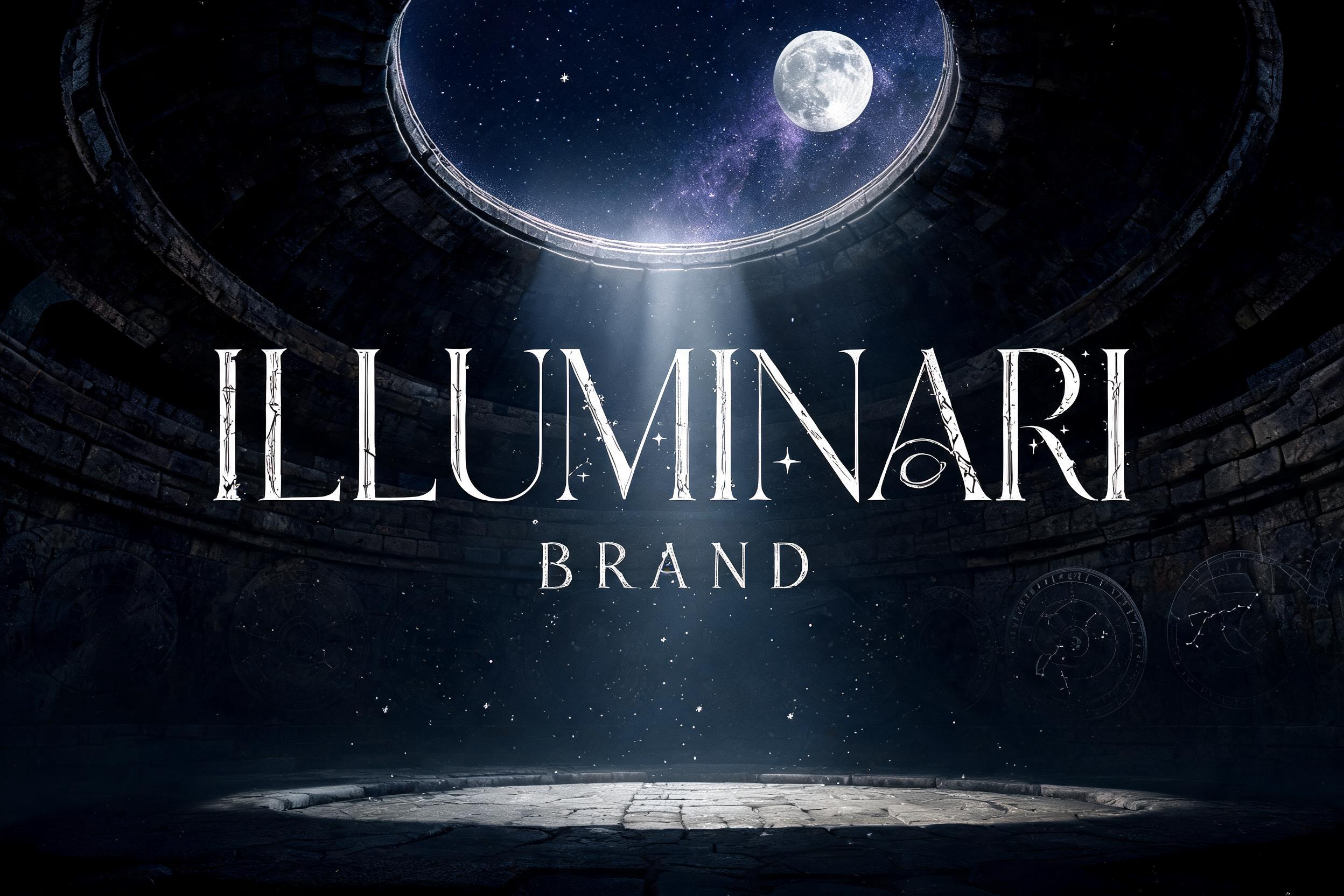 "ILLUMINARI Brand
           " — Celestial Symbol | AI Text Effect Generator