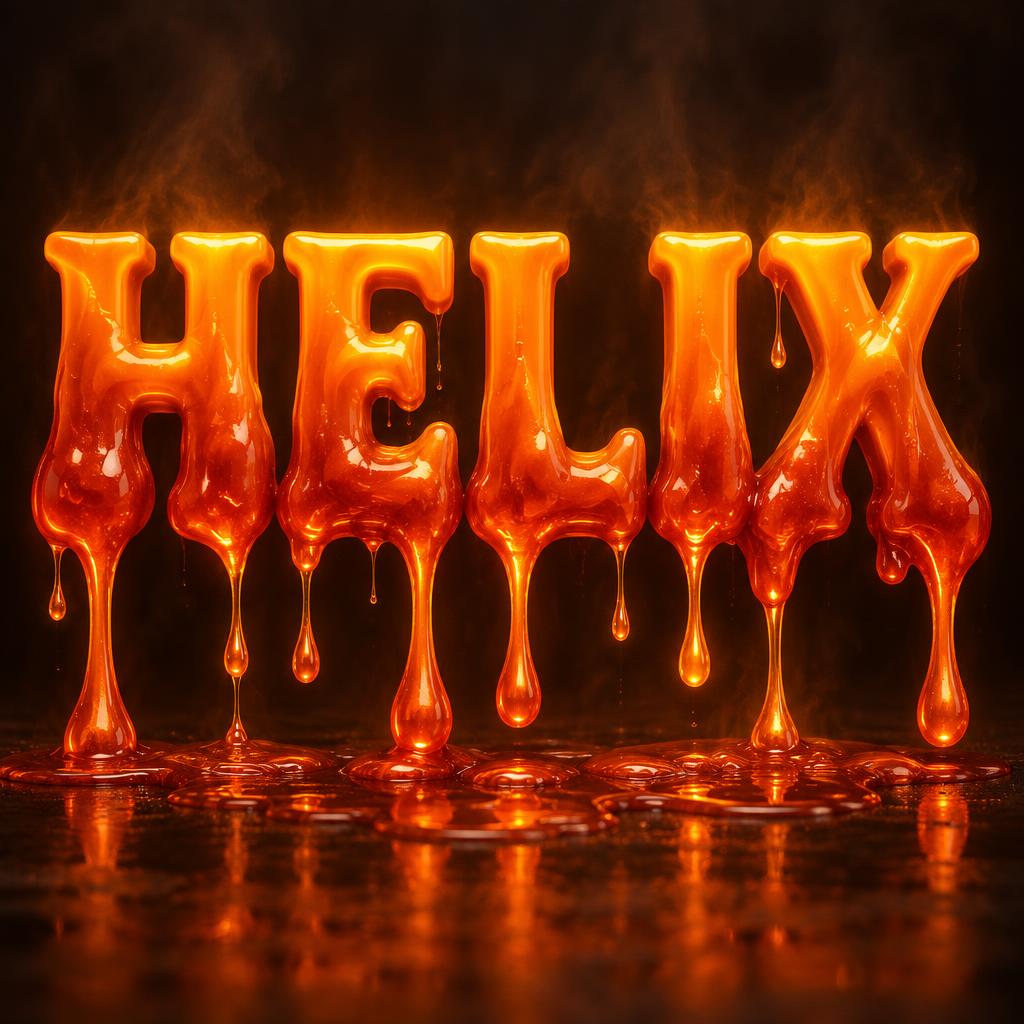"HELIX" — Drip Font Melting | AI Text Effect Generator