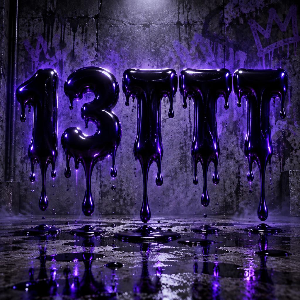 "13TTT" — Drip Font | AI Text Effect Generator