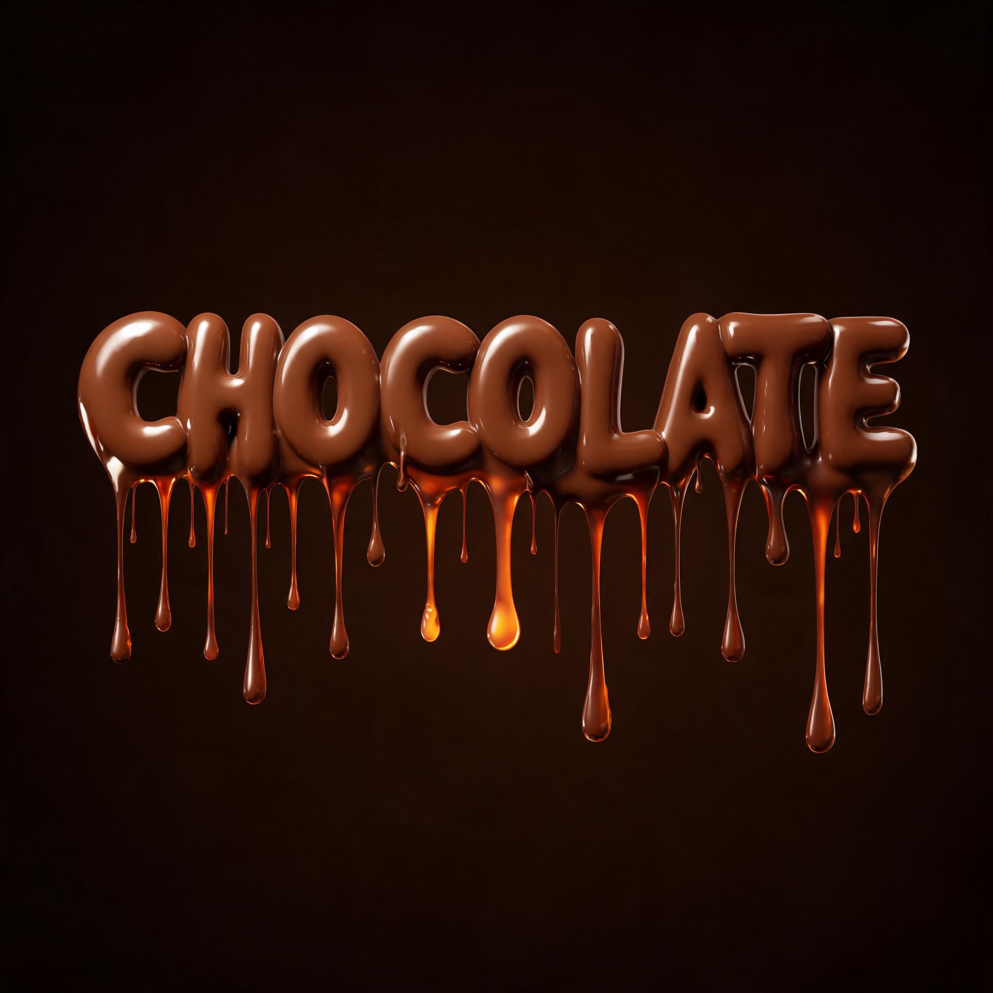 "CHOCOLATE" — Drip Font Melting | AI Text Effect Generator