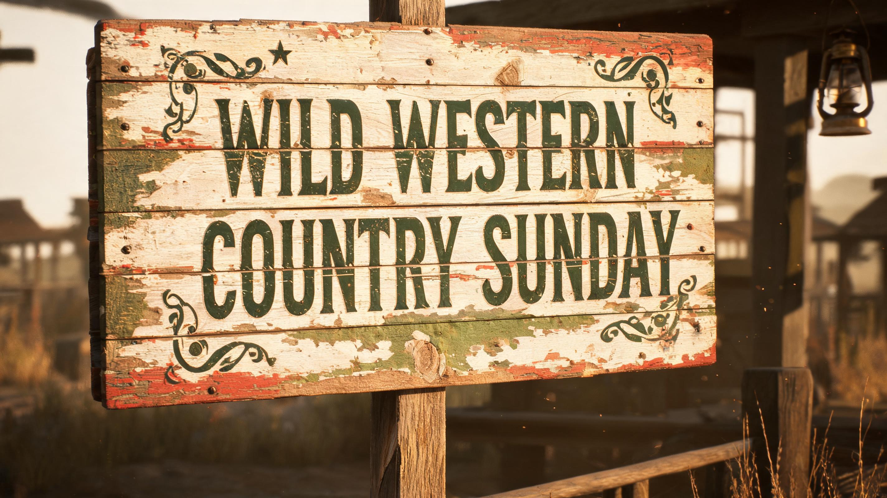 "Wild Western Country Sunday" — Vintage | AI Text Effect Generator
