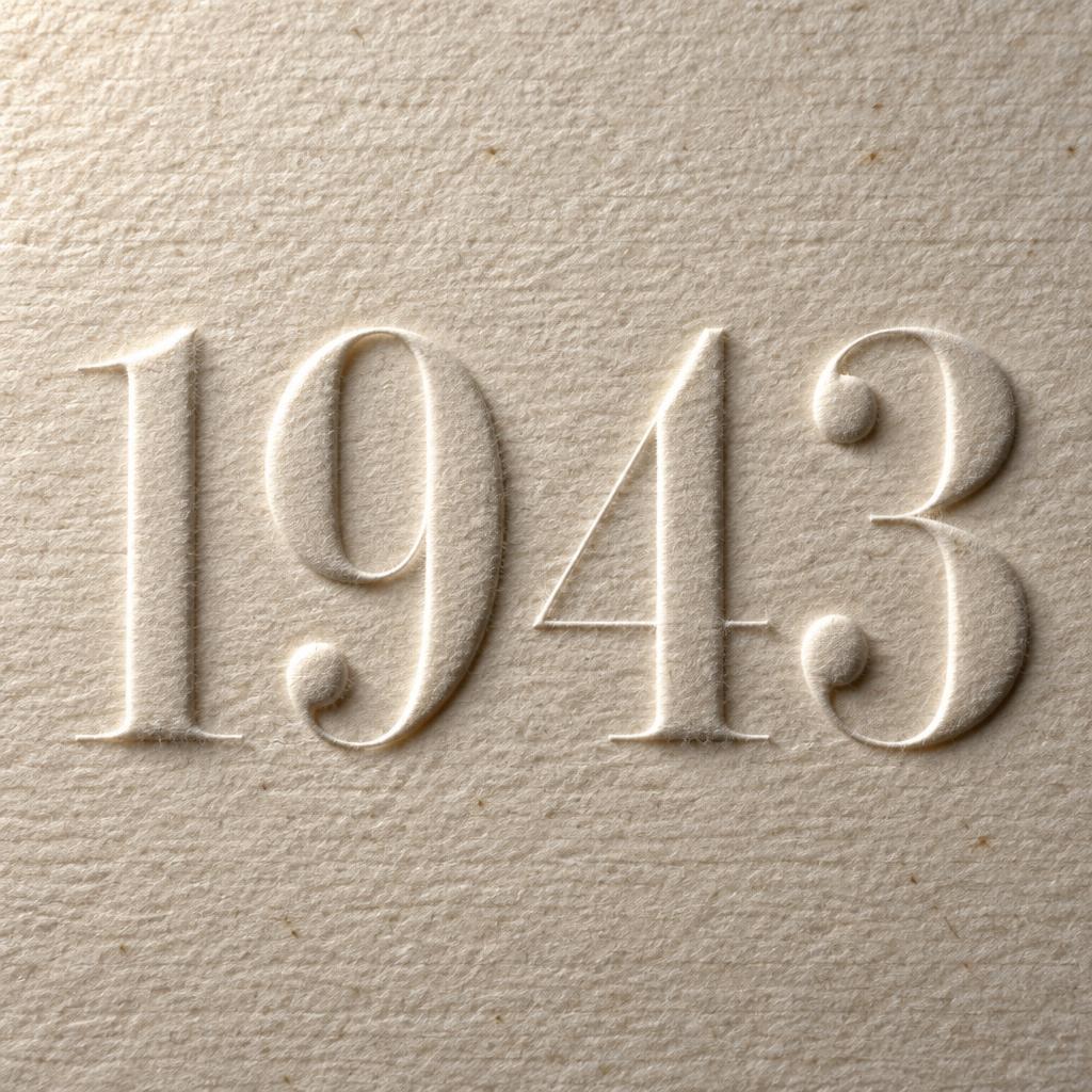 "1943" — Emboss | AI Text Effect Generator