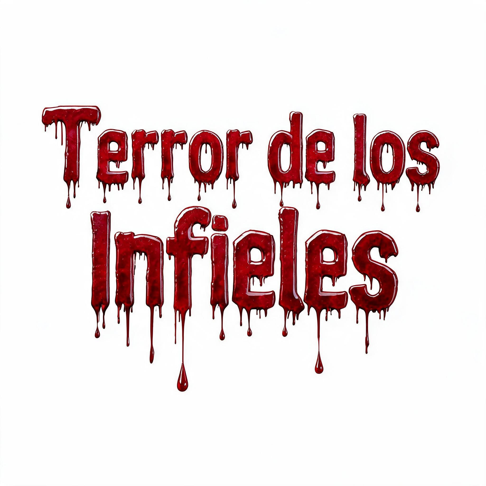 "Terror de los Infieles" — Drip Font Blood | AI Text Effect Generator