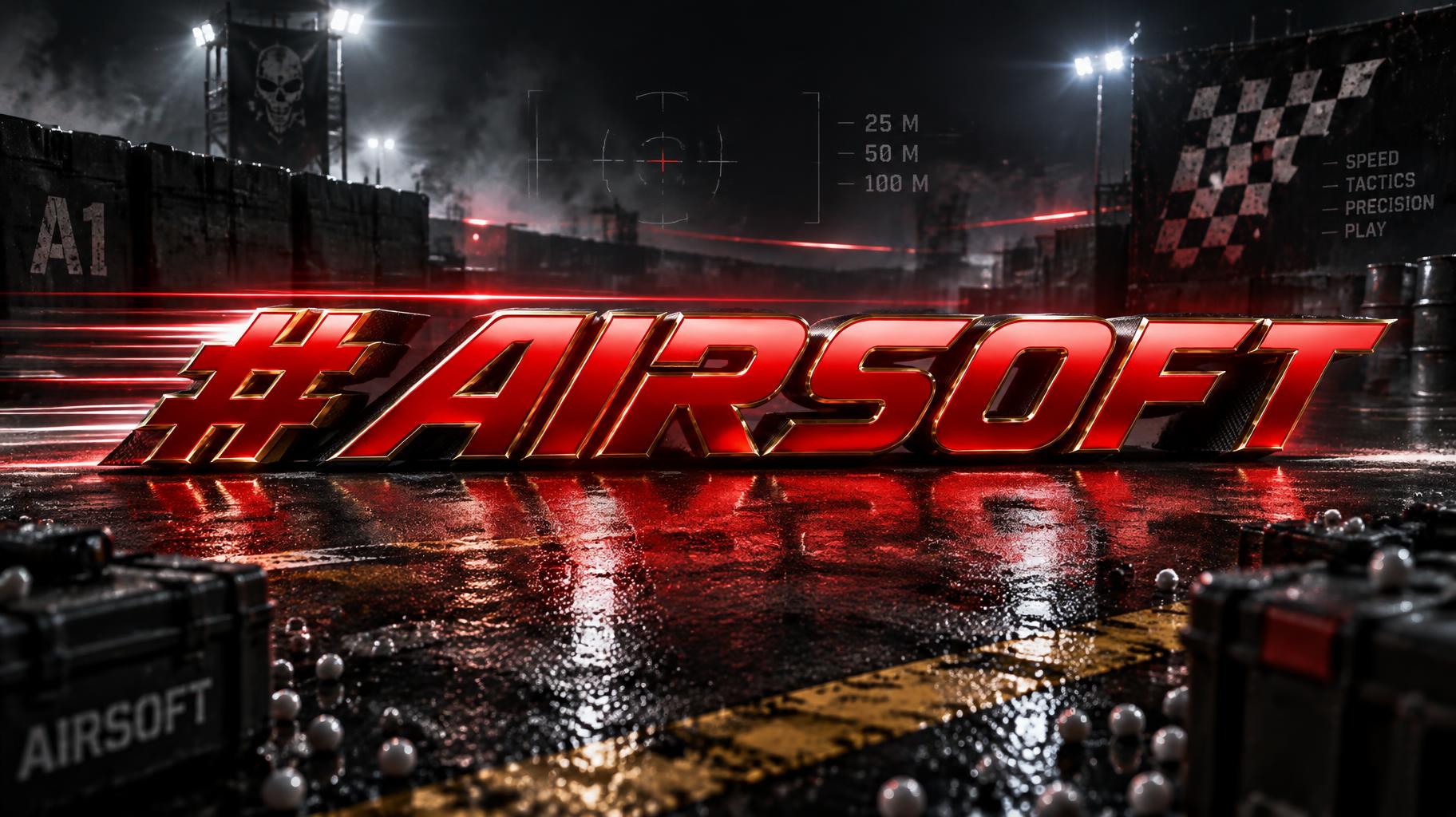 "# AIRSOFT" — Racing | AI Text Effect Generator