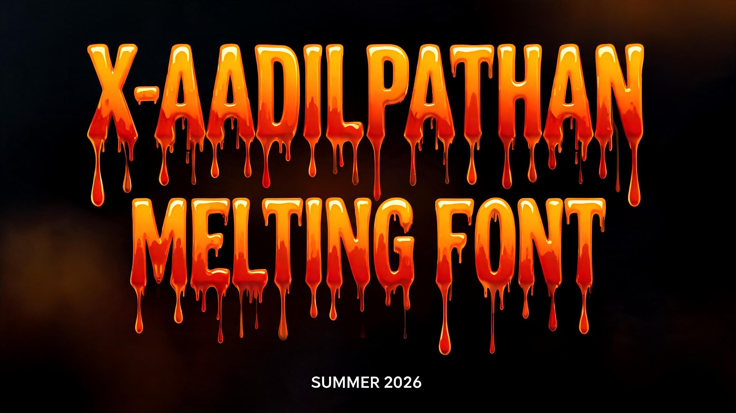 "X-AADILPATHAN MELTING FONT" — Drip Font Melting | AI Text Effect Generator