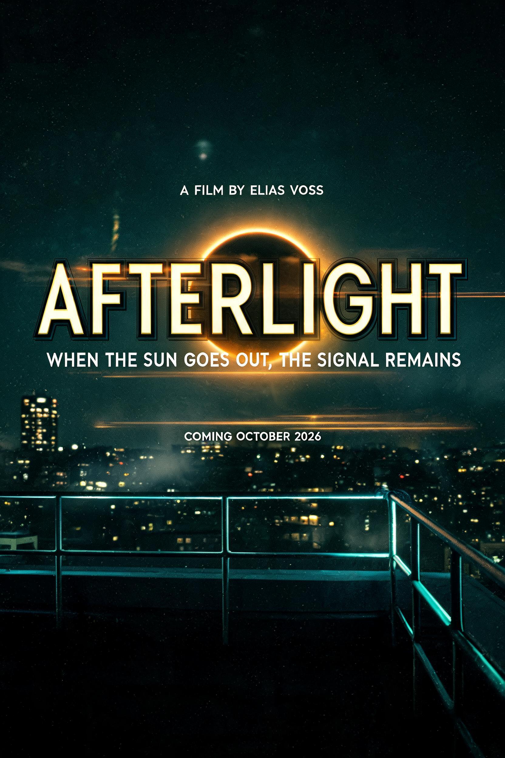 A FILM BY ELIAS VOSS
AFTERLIGHT
WHEN THE SUN GOES OUT, THE SIGNAL REMAINS
COMING OCTOBER 2026