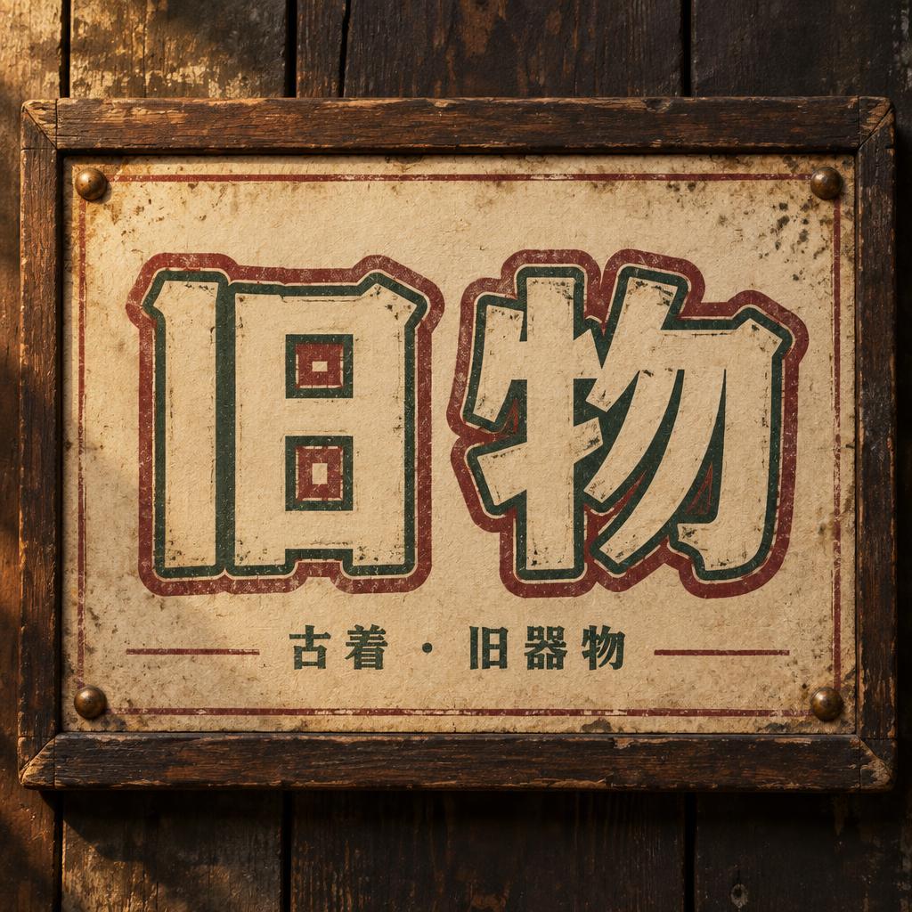 "旧物
古着 · 旧器物" — Vintage | AI Text Effect Generator