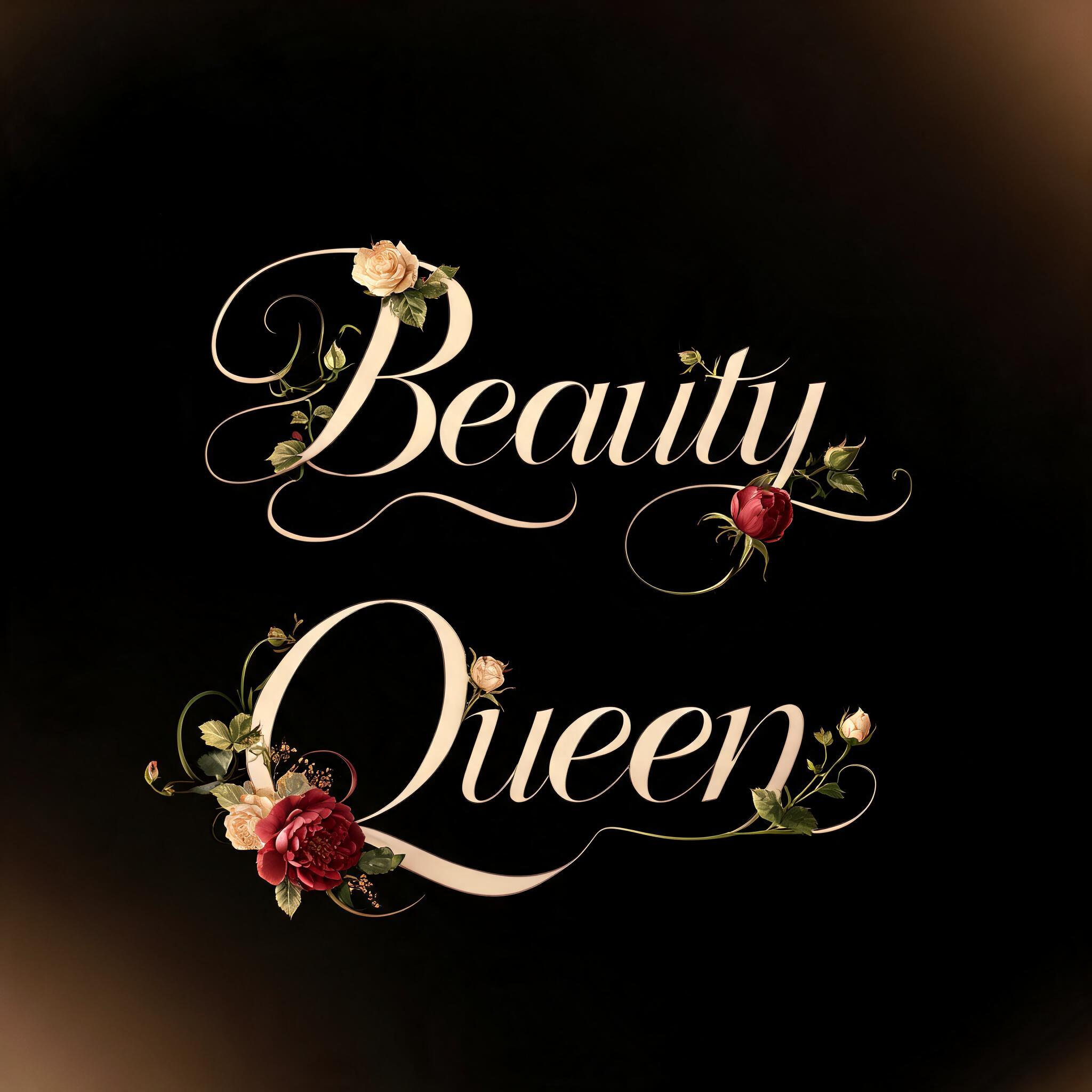 "Beauty Queen" — Floral | AI Text Effect Generator