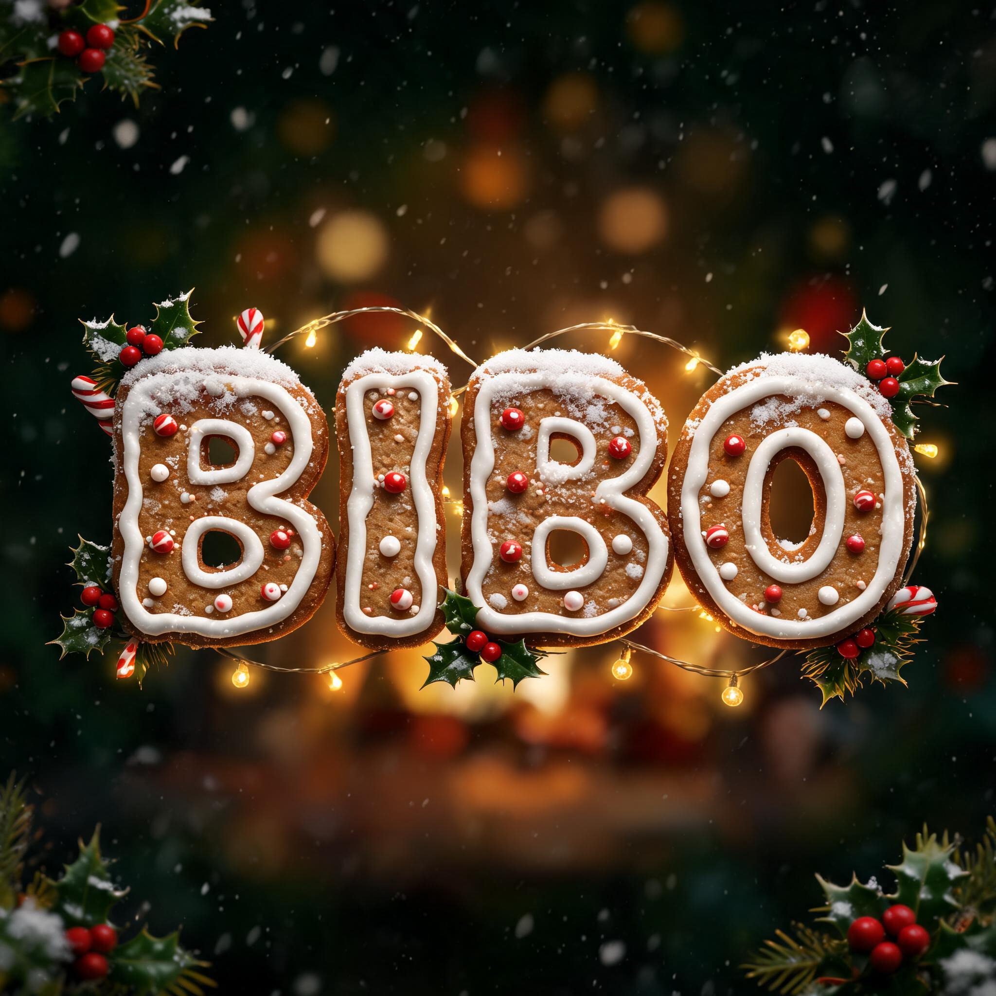 "BIBO" — Christmas text effect