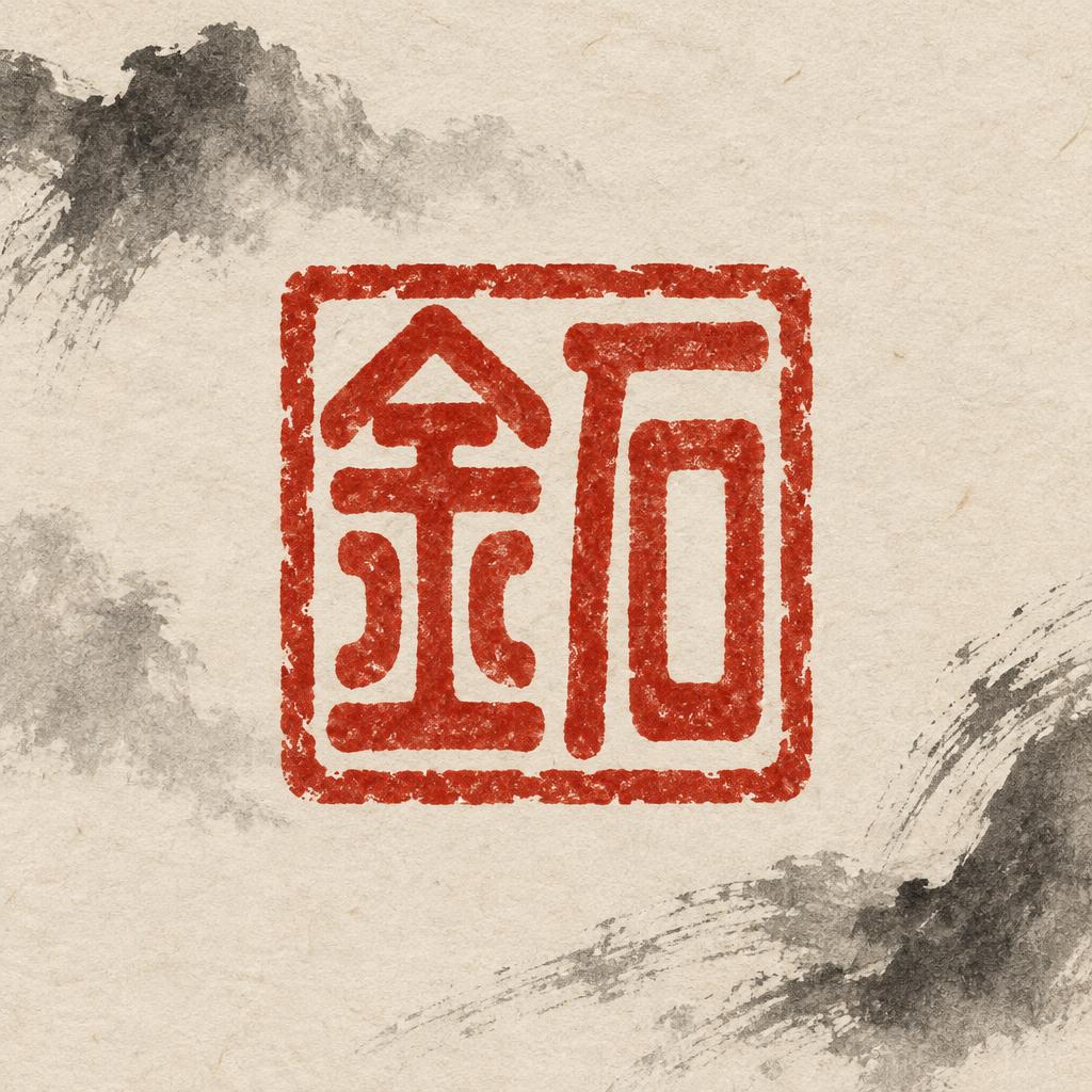 "金石" — Brush Chinese Ink | AI Text Effect Generator