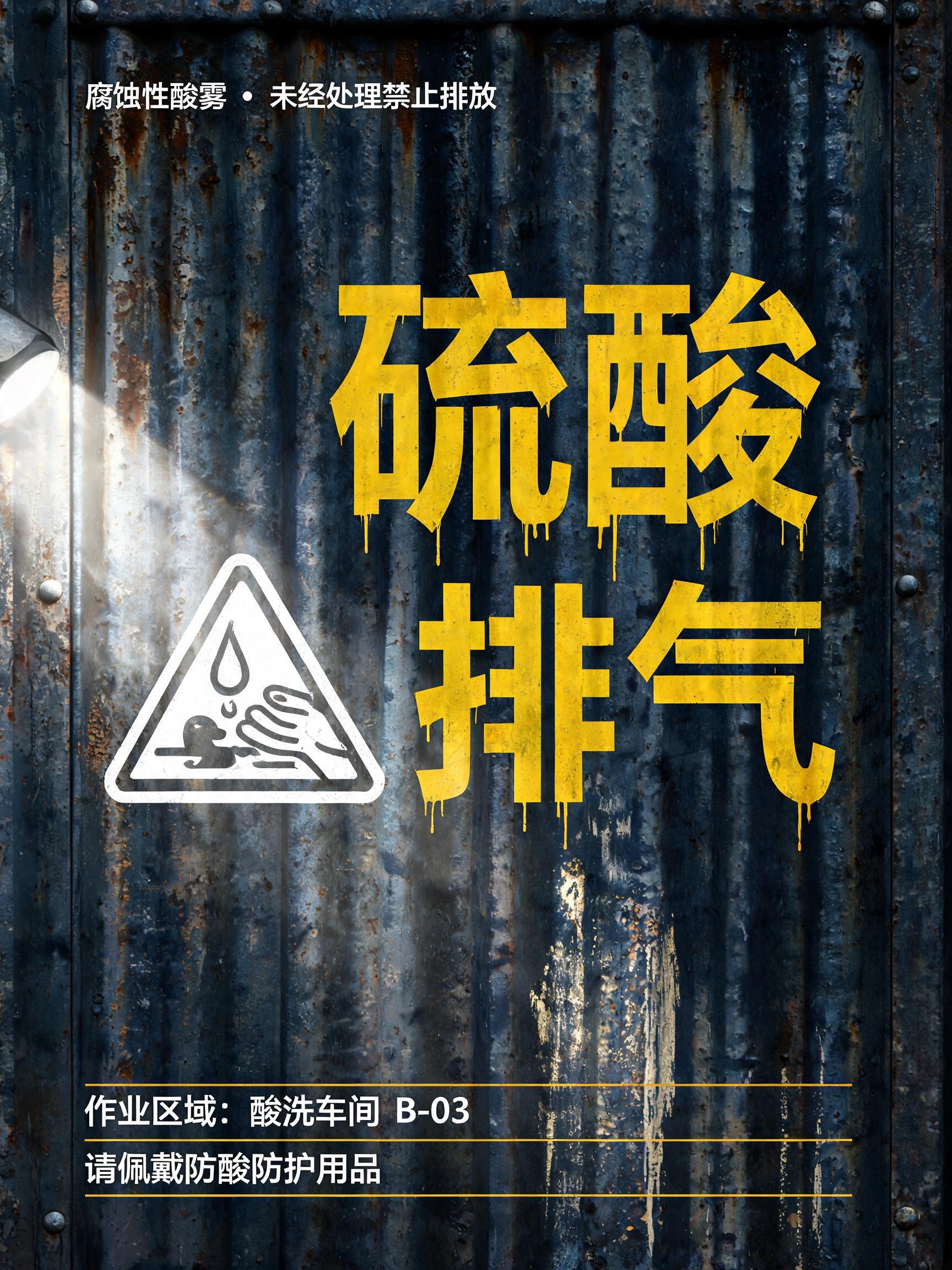 "硫酸排气" — Stencil | AI Text Effect Generator