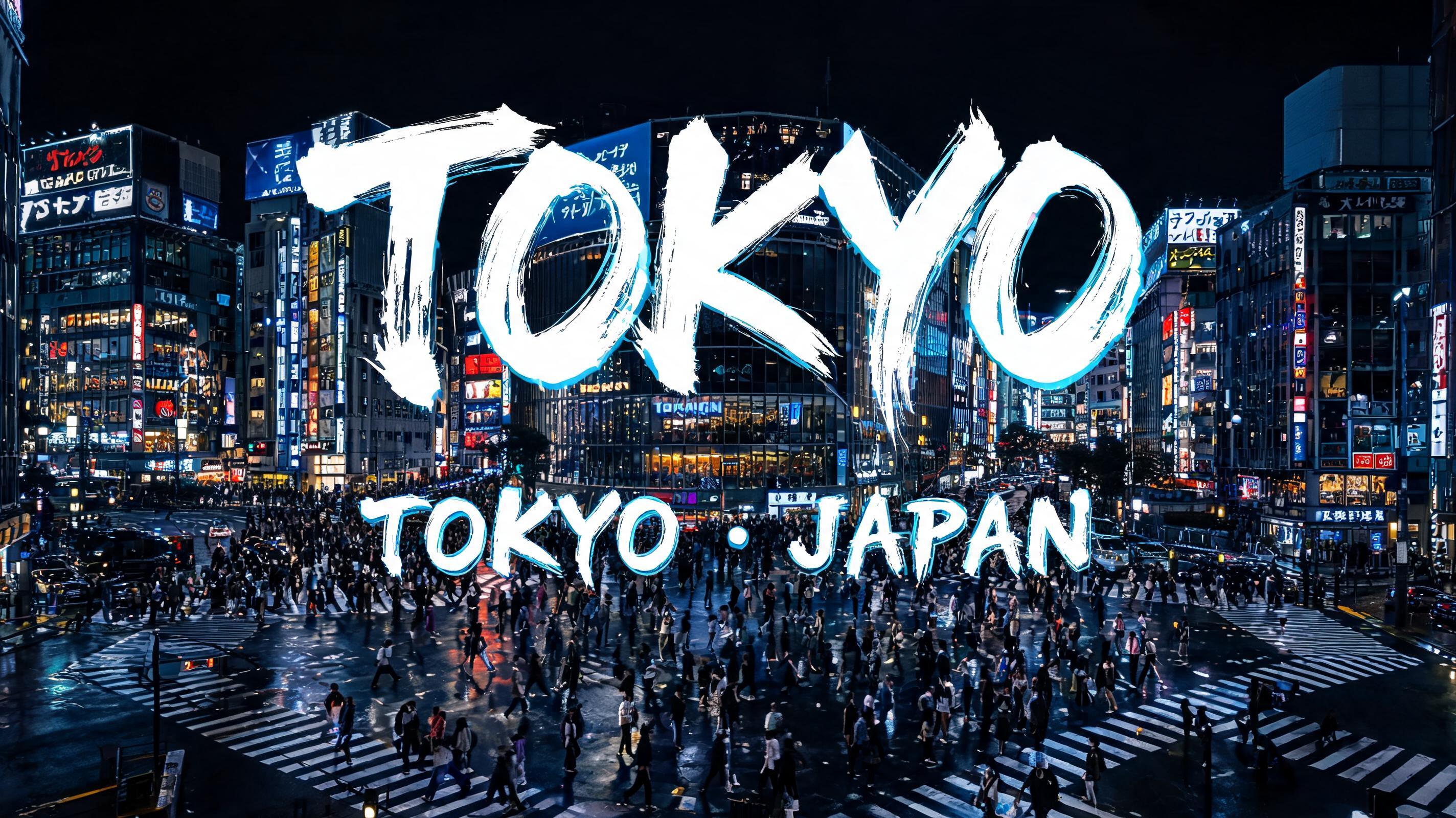 "TOKYO
TOKYO · JAPAN" — Brush Japanese Ink | AI Text Effect Generator