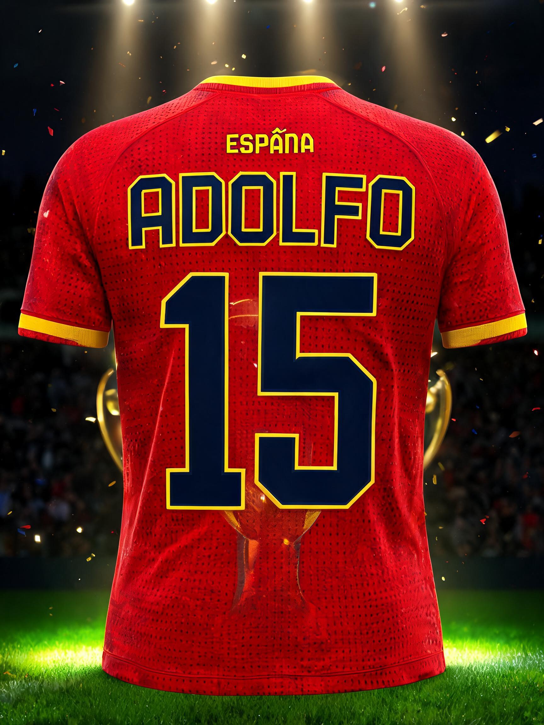 "ADOLFO
15
ESPAÑA" — Sports Football | AI Text Effect Generator