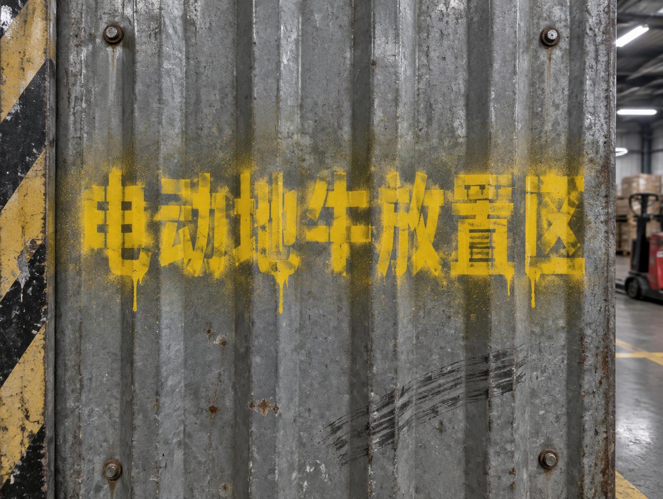 "电动地牛放置区" — Stencil | AI Text Effect Generator