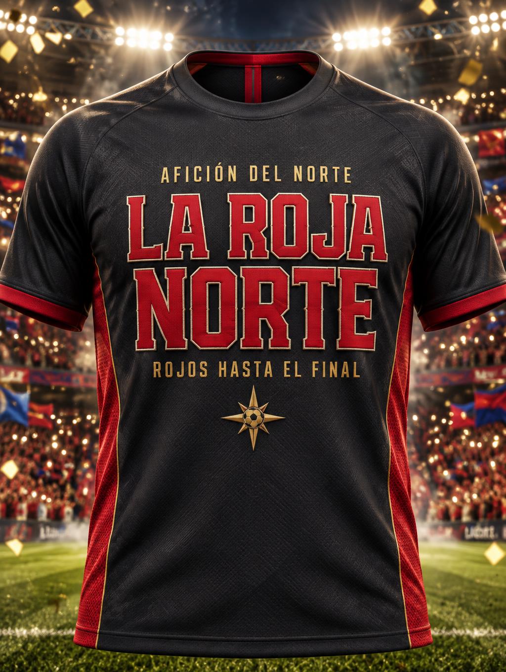 "LA ROJA NORTE
AFICIÓN DEL NORTE
ROJOS HASTA EL FINAL" — Sports Football | AI Text Effect Generator