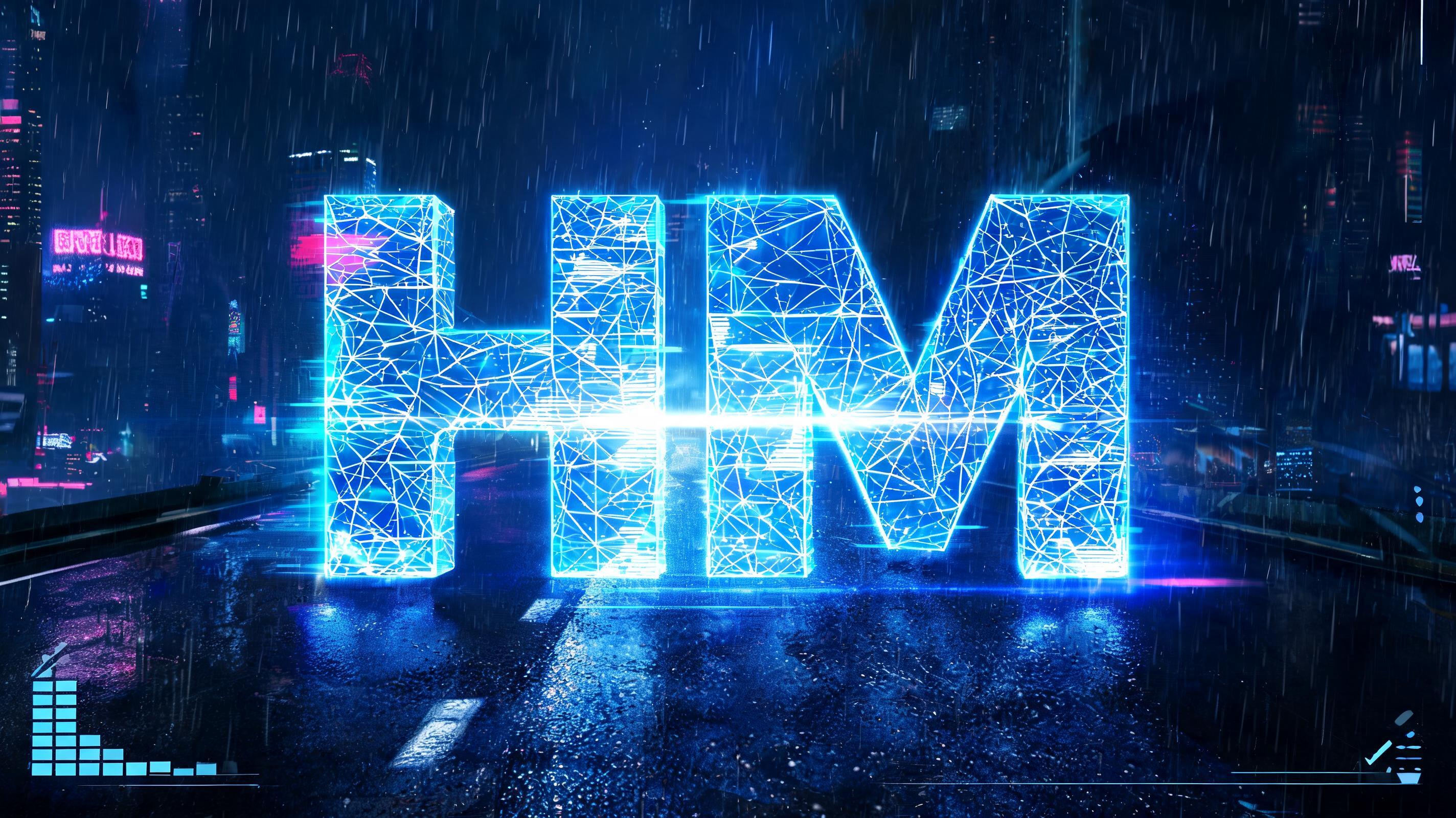 "HM" — Futuristic | AI Text Effect Generator
