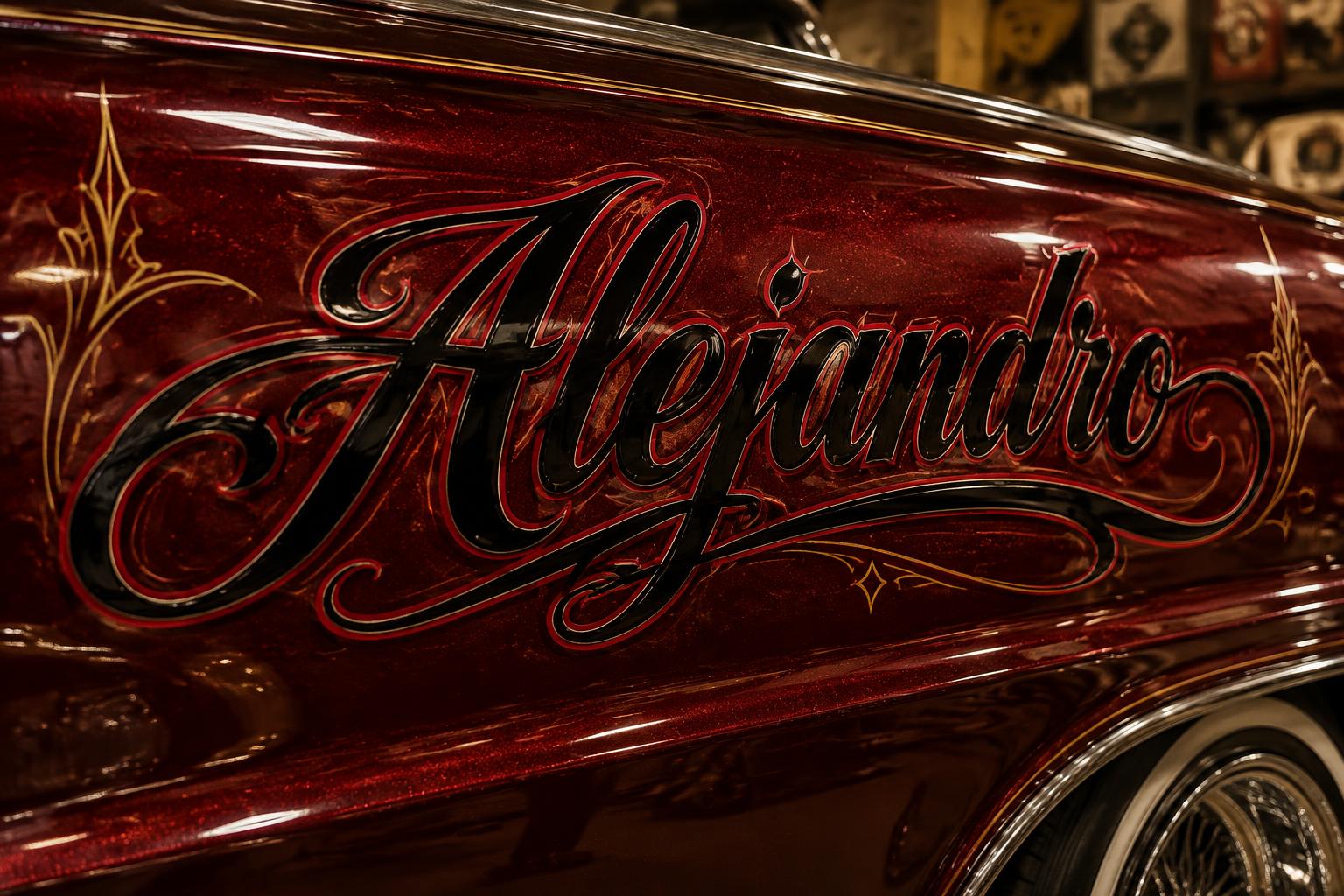 "Alejandro" — Chicano | AI Text Effect Generator