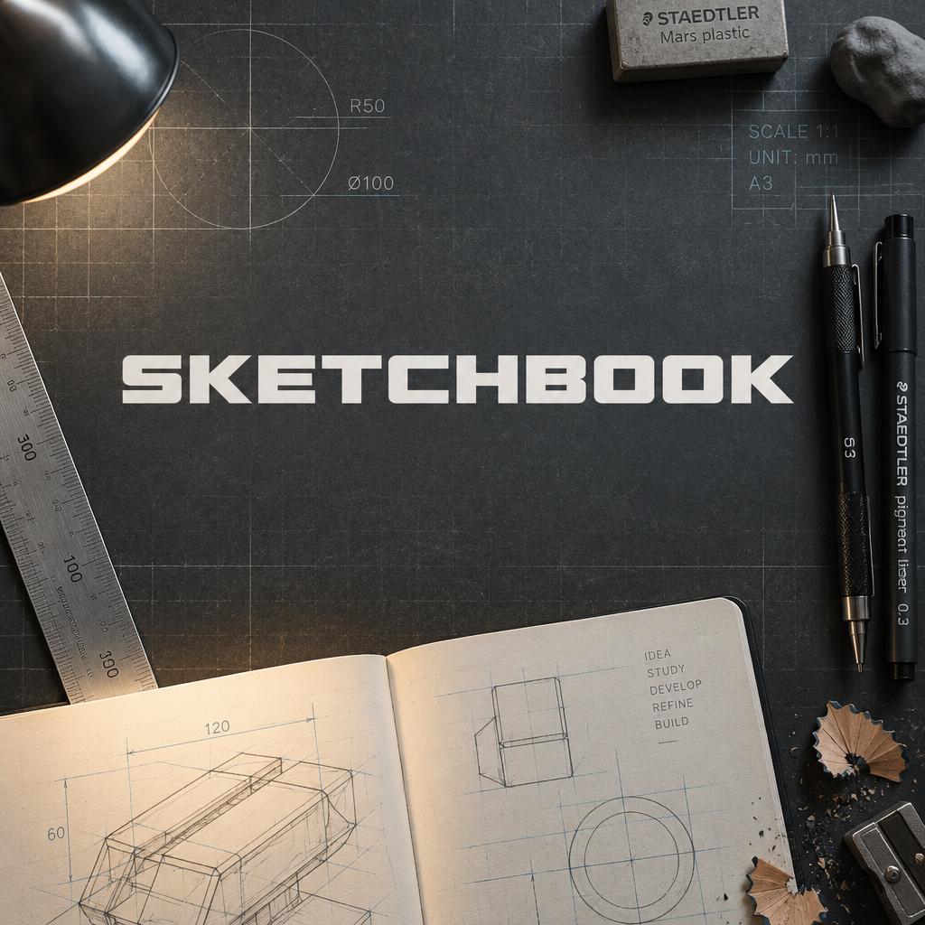 "SKETCHBOOK" —  | AI Text Effect Generator