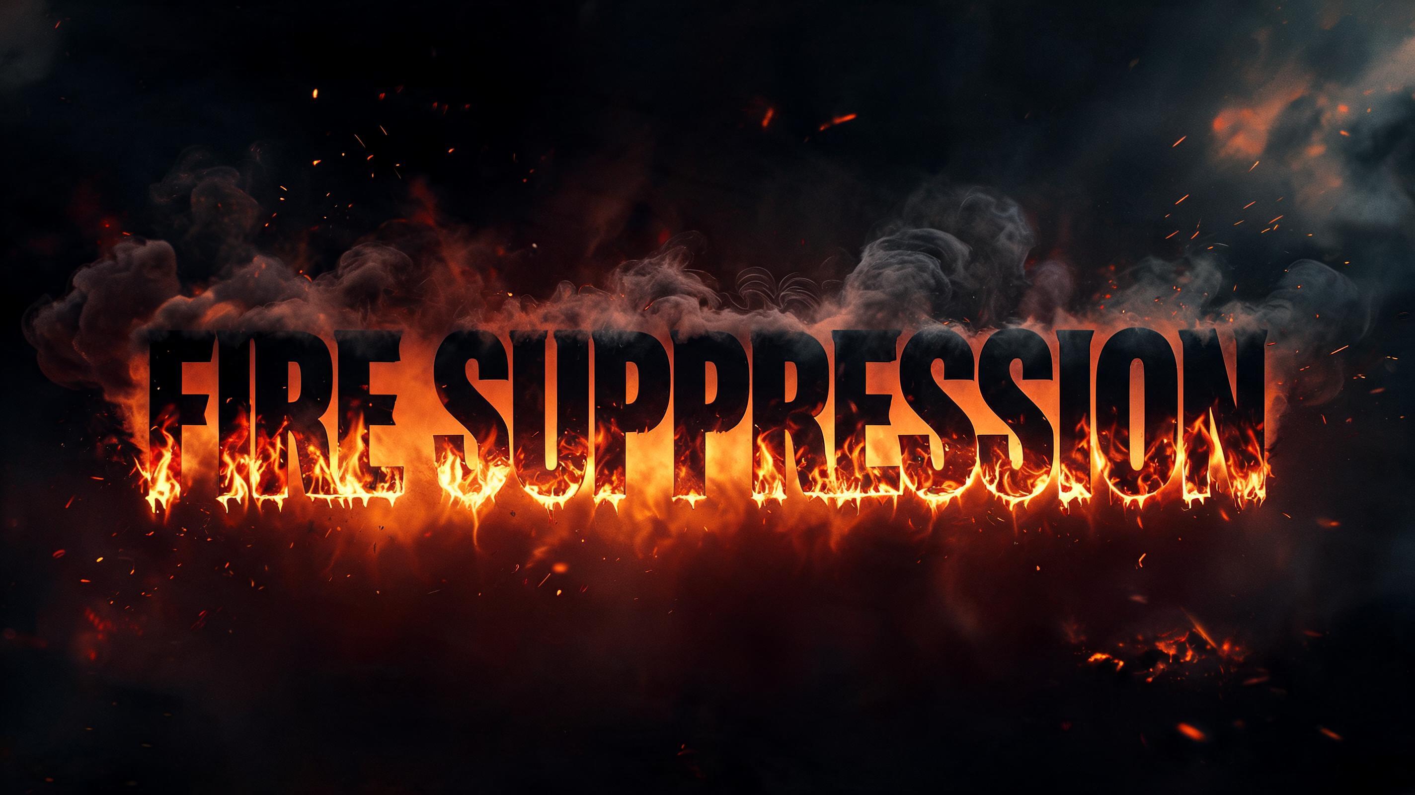 "Fire Suppression" — Fire Smoke | AI Text Effect Generator