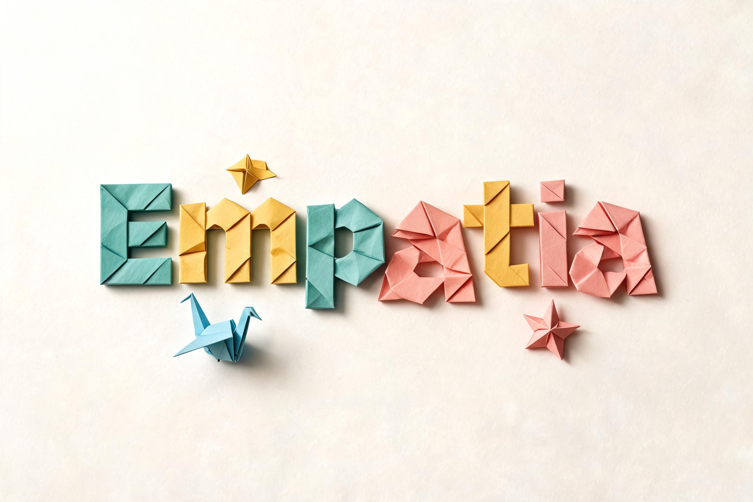 "Empatia" — Origami text effect
