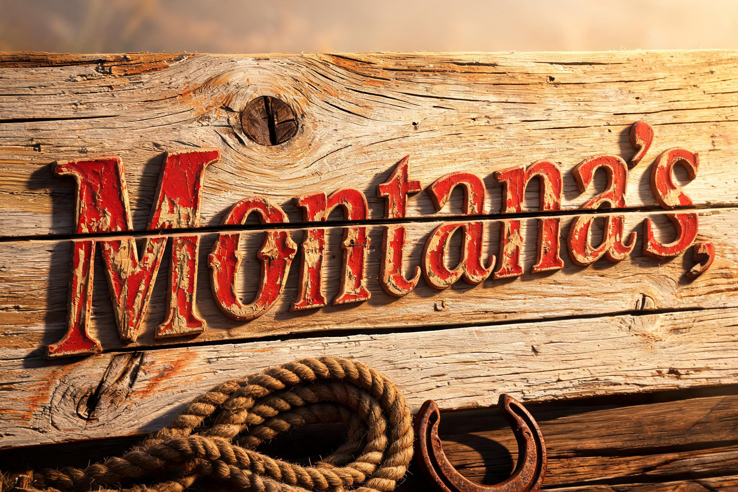 "Montana's" — Western | AI Text Effect Generator