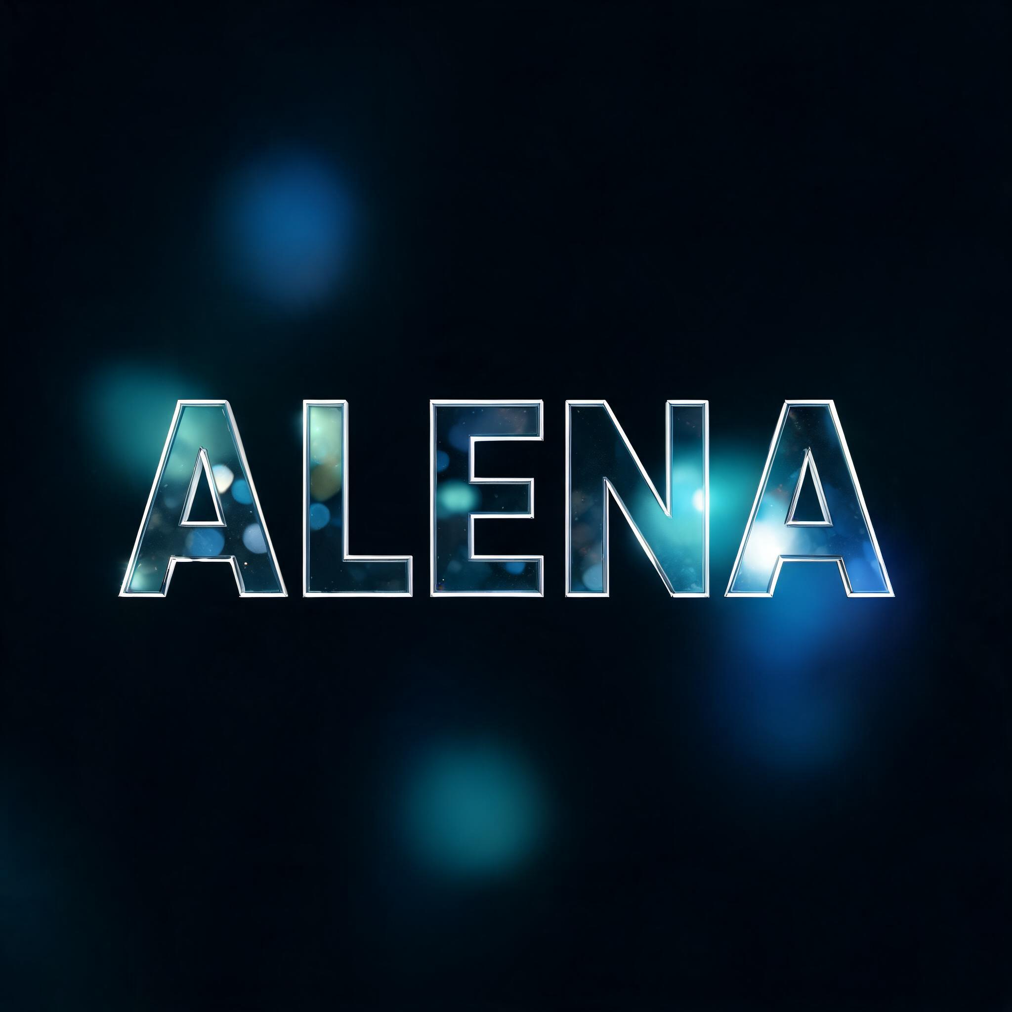 "ALENA" — Glass Morphism | AI Text Effect Generator