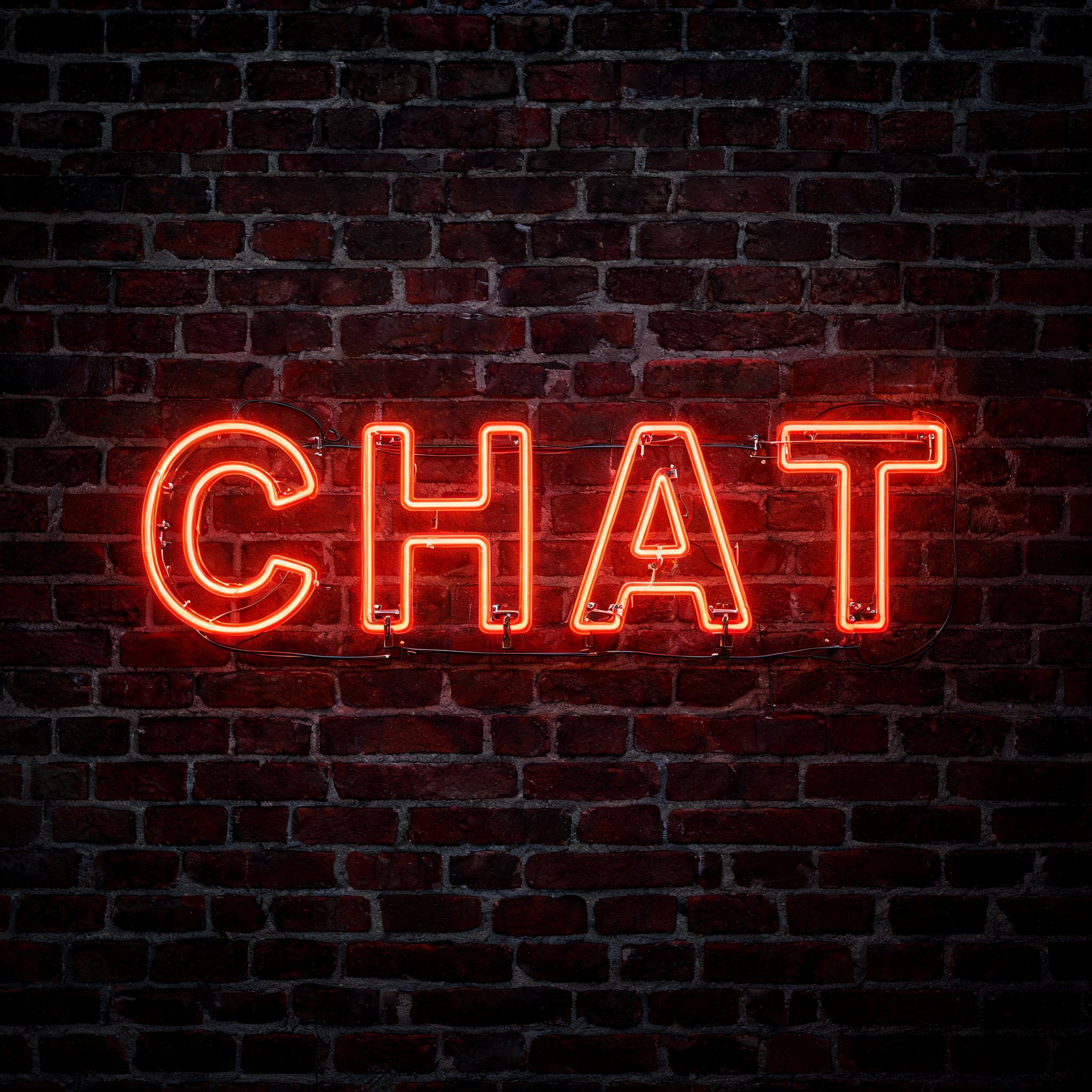 "CHAT" — Neon Glow | AI Text Effect Generator