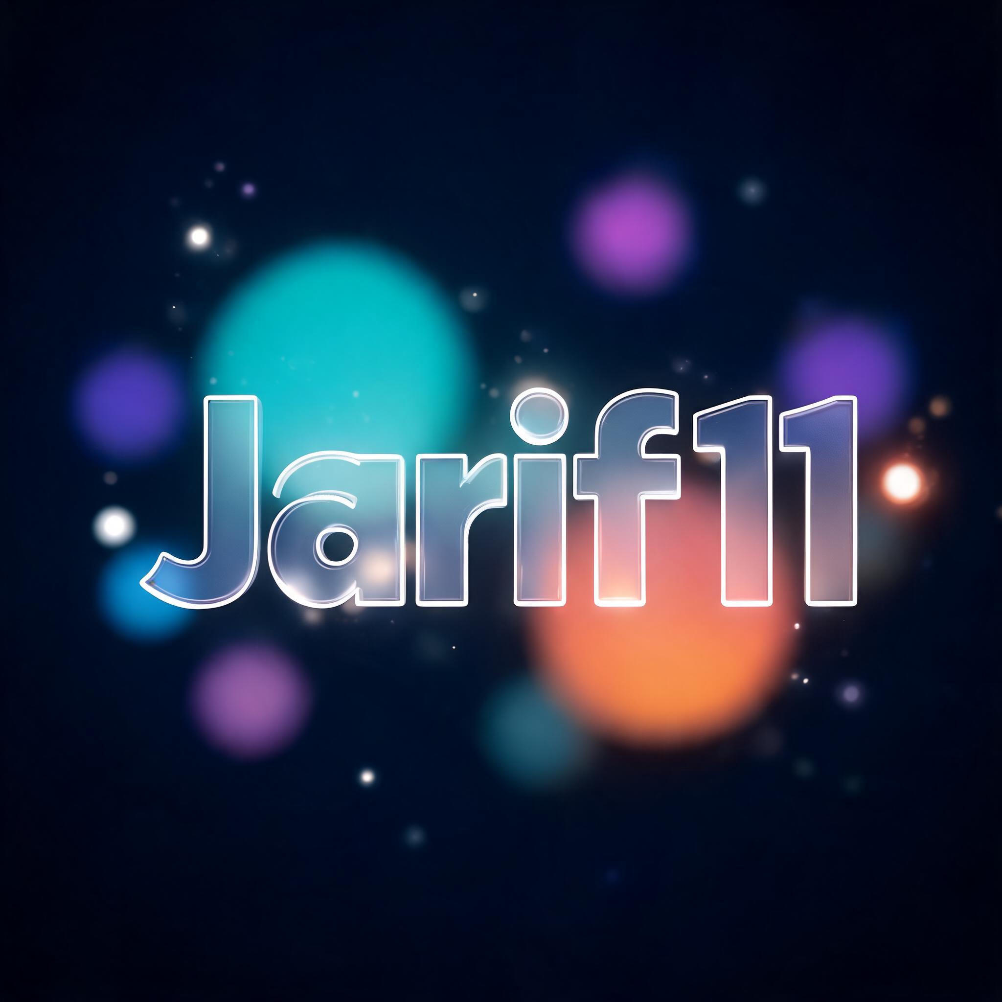 "Jarif11" — Glass Morphism | AI Text Effect Generator