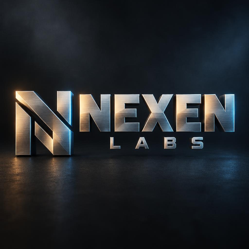 "NEXEN
LABS" — Metallic | AI Text Effect Generator
