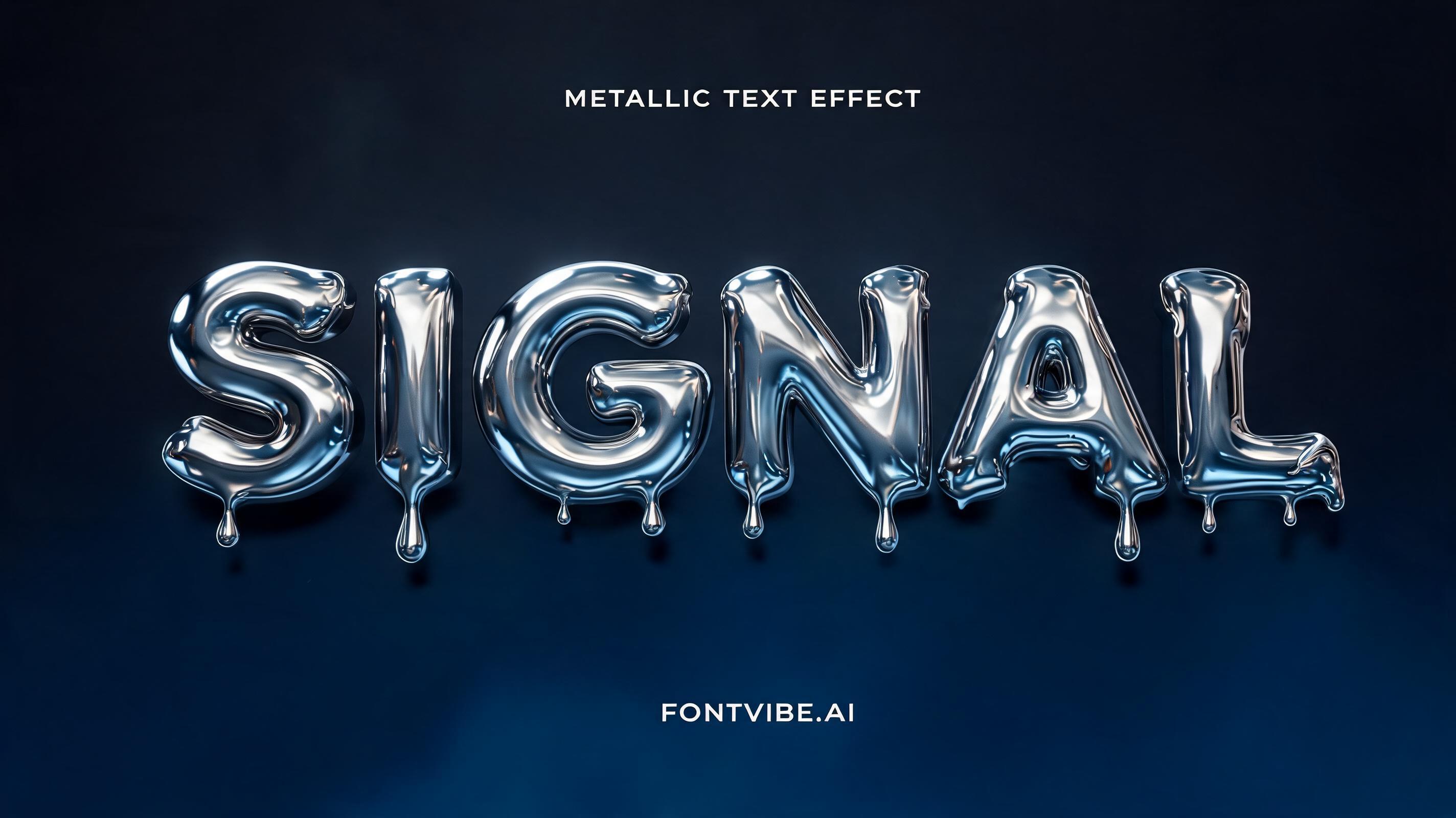 "SIGNAL" — Metallic | AI Text Effect Generator