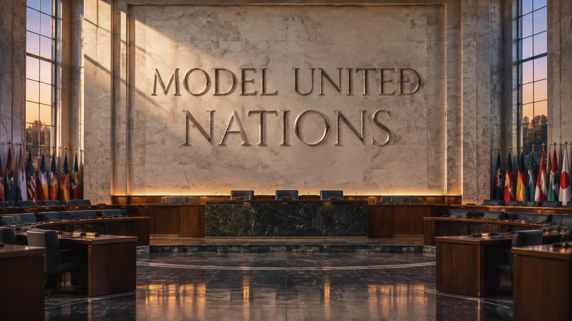 "MODEL UNITED NATIONS" —  | AI Text Effect Generator