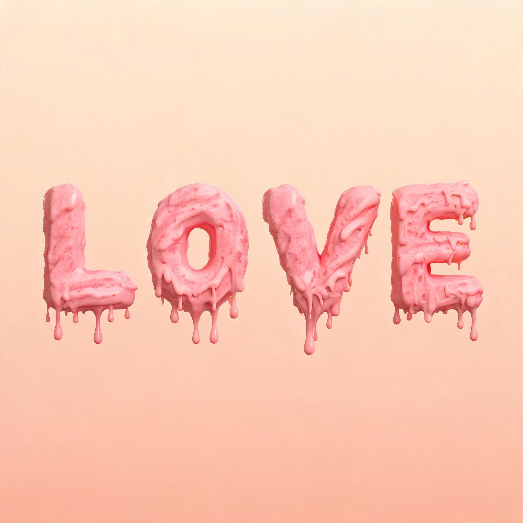 "LOVE" — Drip Font Ice | AI Text Effect Generator