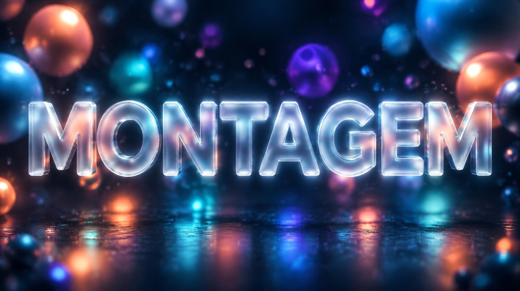"MONTAGEM" — Glass Morphism | AI Text Effect Generator