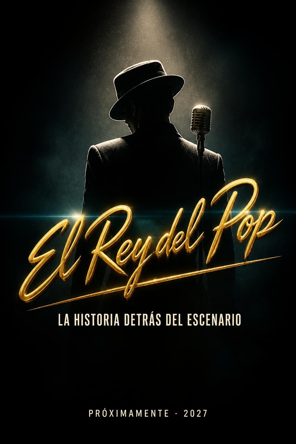 "El Rey del Pop
LA HISTORIA DETRÁS DEL ESCENARIO
PRÓXIMAMENTE · 2027" — Cinematic | AI Text Effect Generator