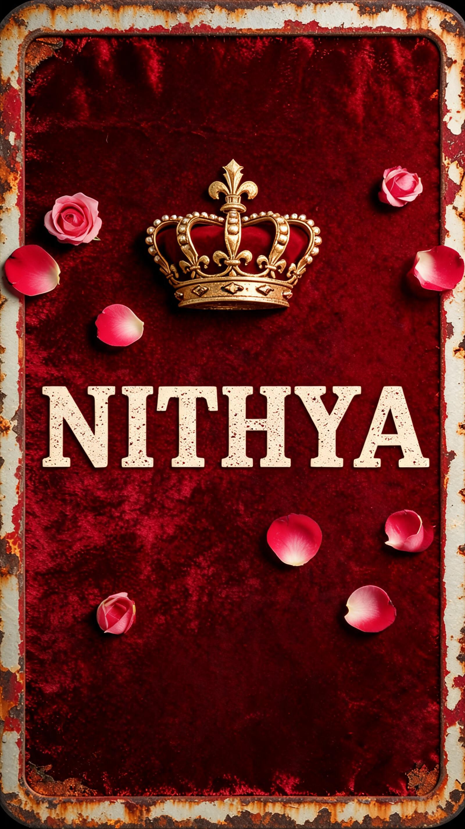 "Nithya" — Vintage | AI Text Effect Generator