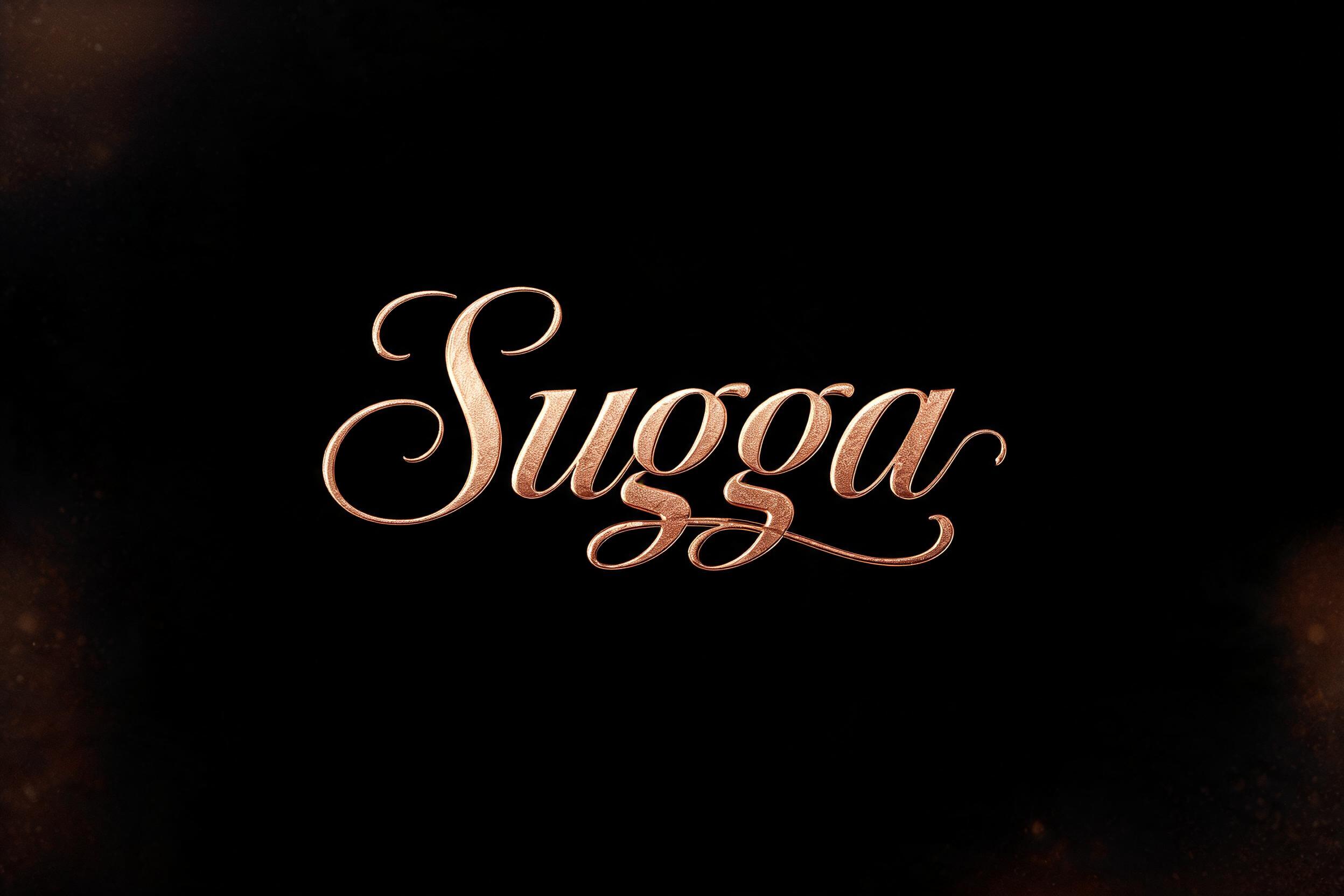"Sugga" — Elegant Script | AI Text Effect Generator