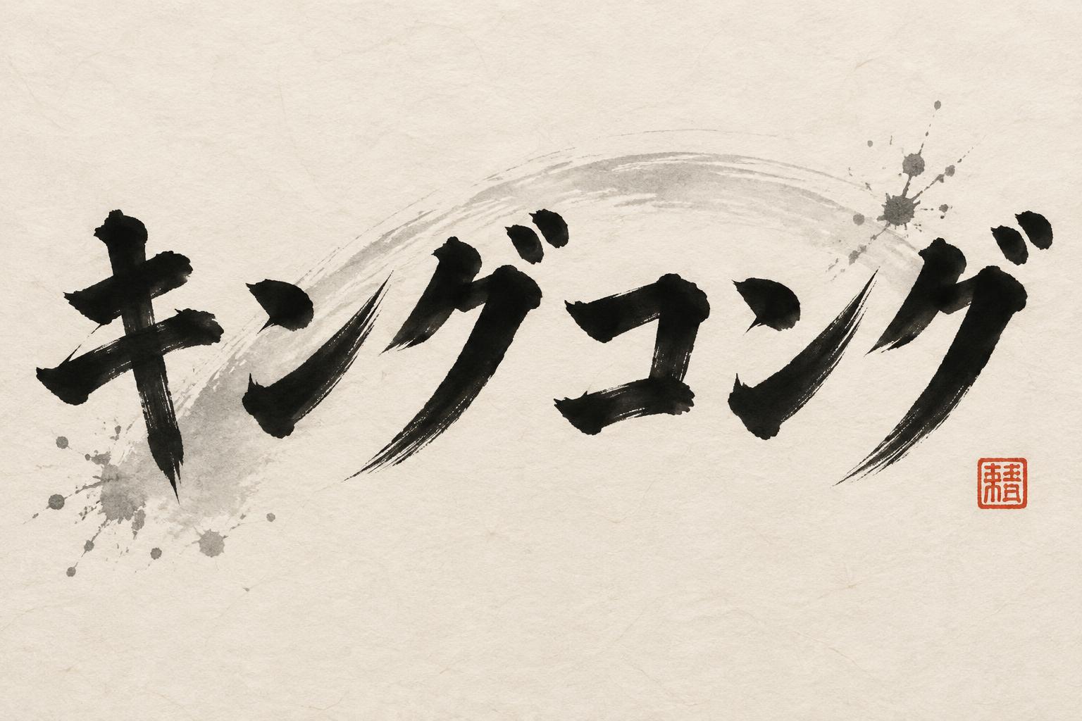 "キングコング" — Brush Japanese Ink | AI Text Effect Generator