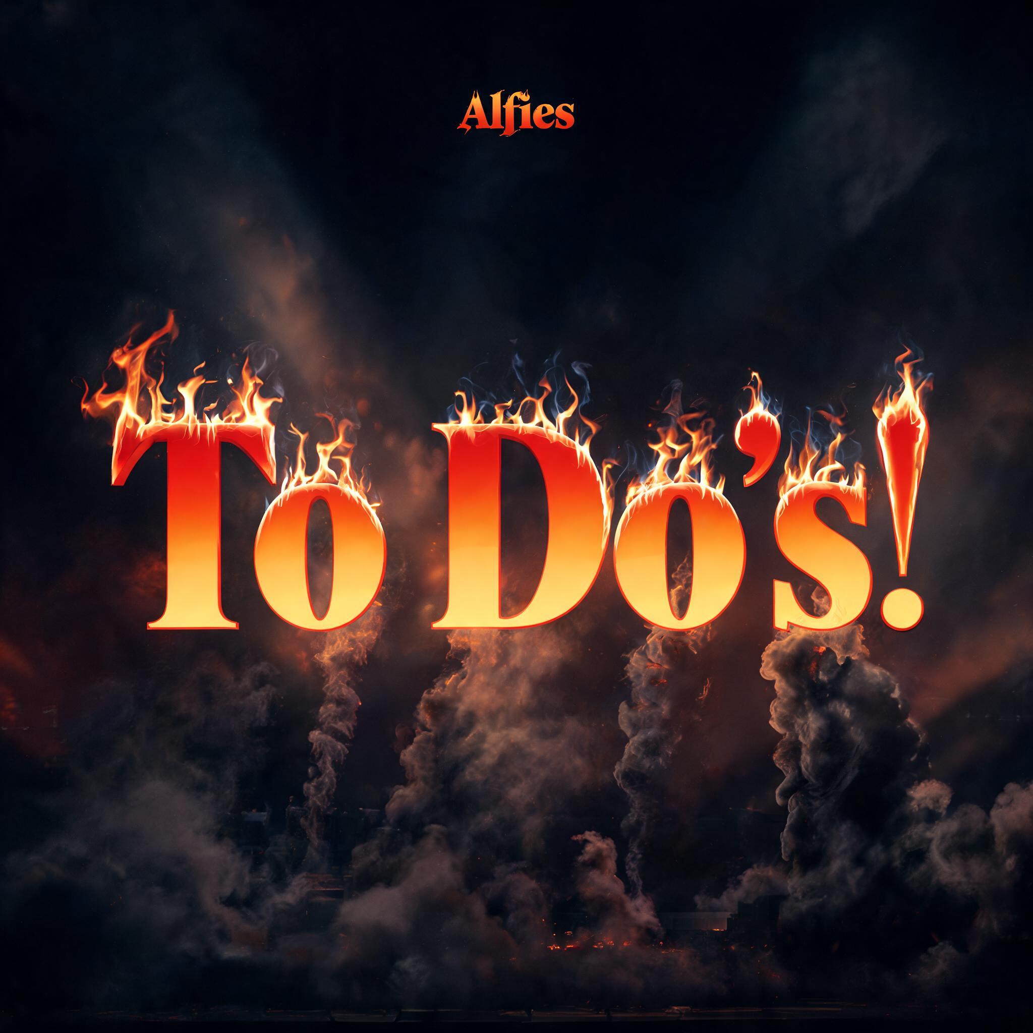 "Alfies To Do's!" — Fire Smoke | AI Text Effect Generator