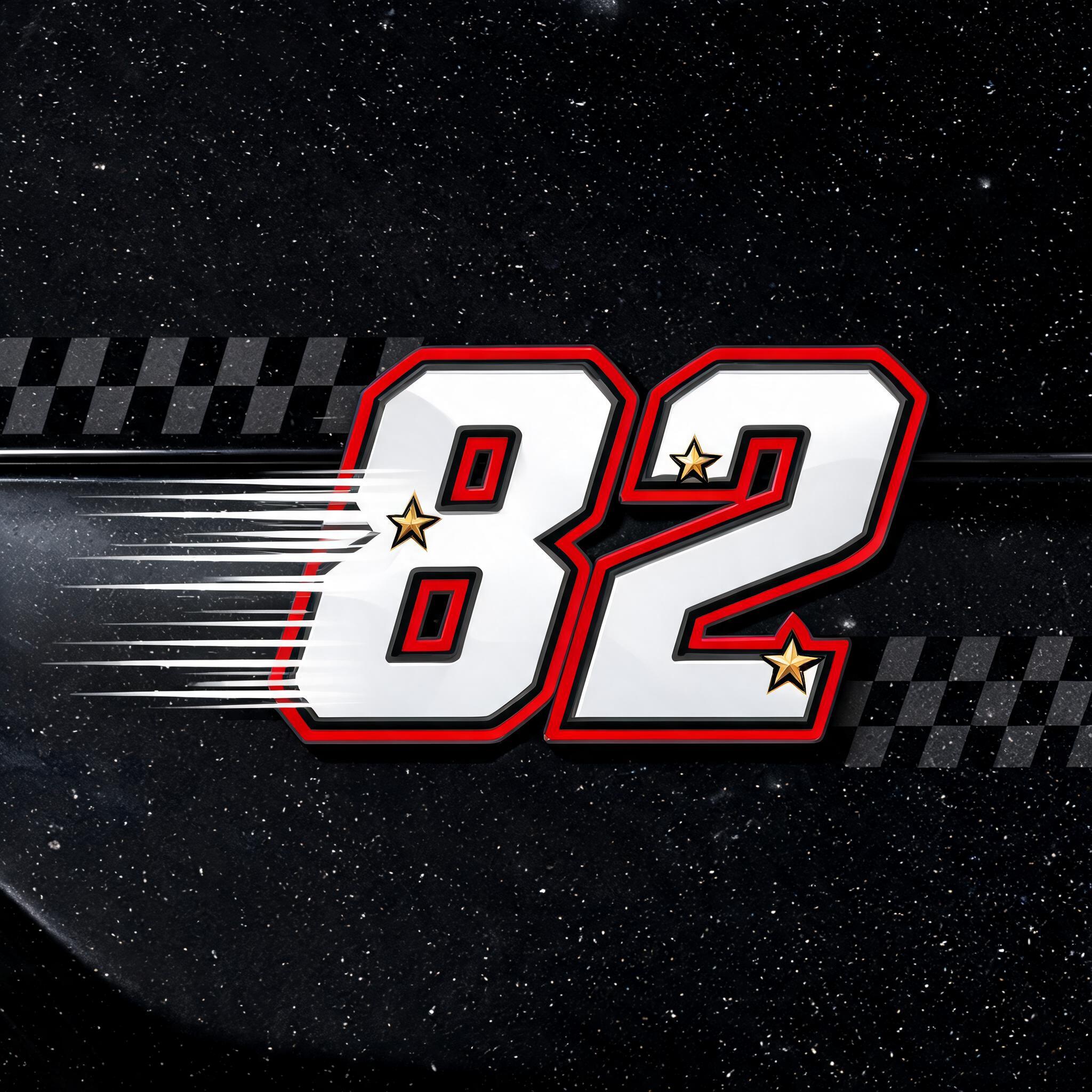 "82" — Racing | AI Text Effect Generator