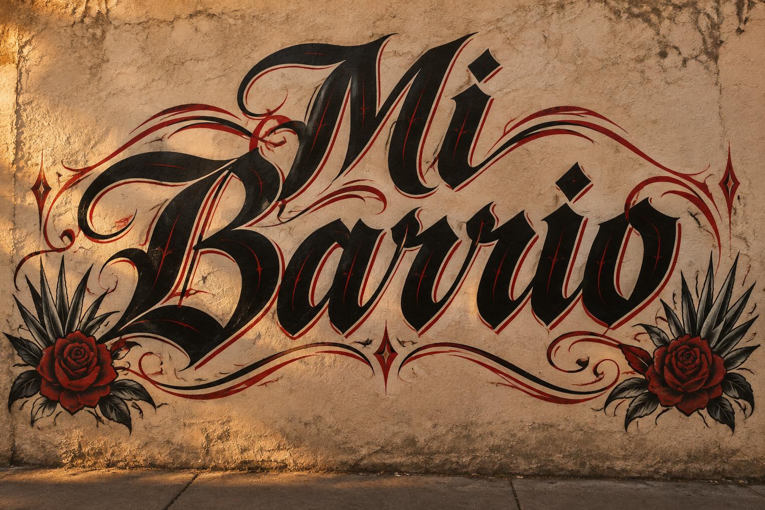 "Mi Barrio" — Chicano | AI Text Effect Generator