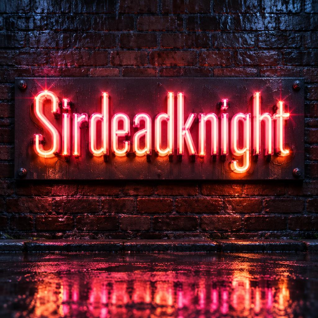 "Sirdeadknight" — Neon Sign | AI Text Effect Generator
