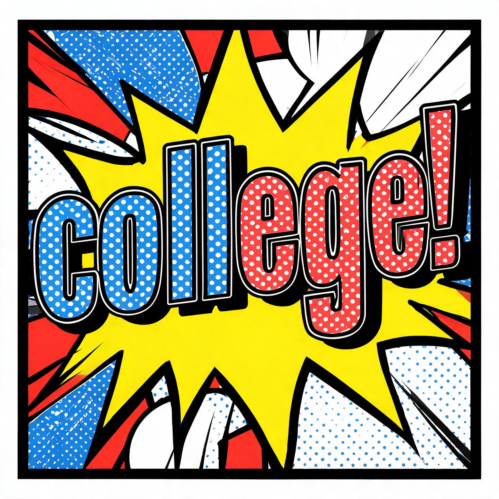"college!" — Pop Art | AI Text Effect Generator