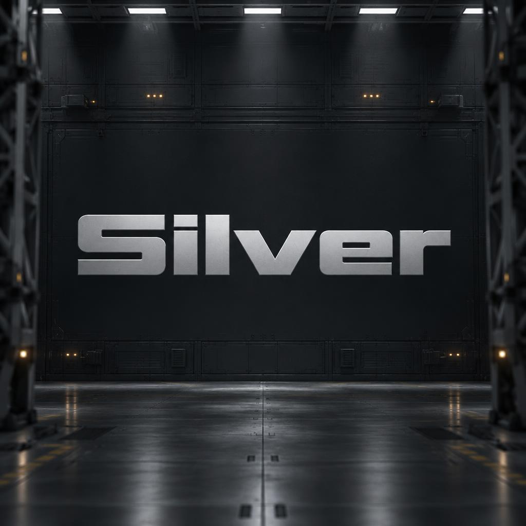 "Silver" —  | AI Text Effect Generator