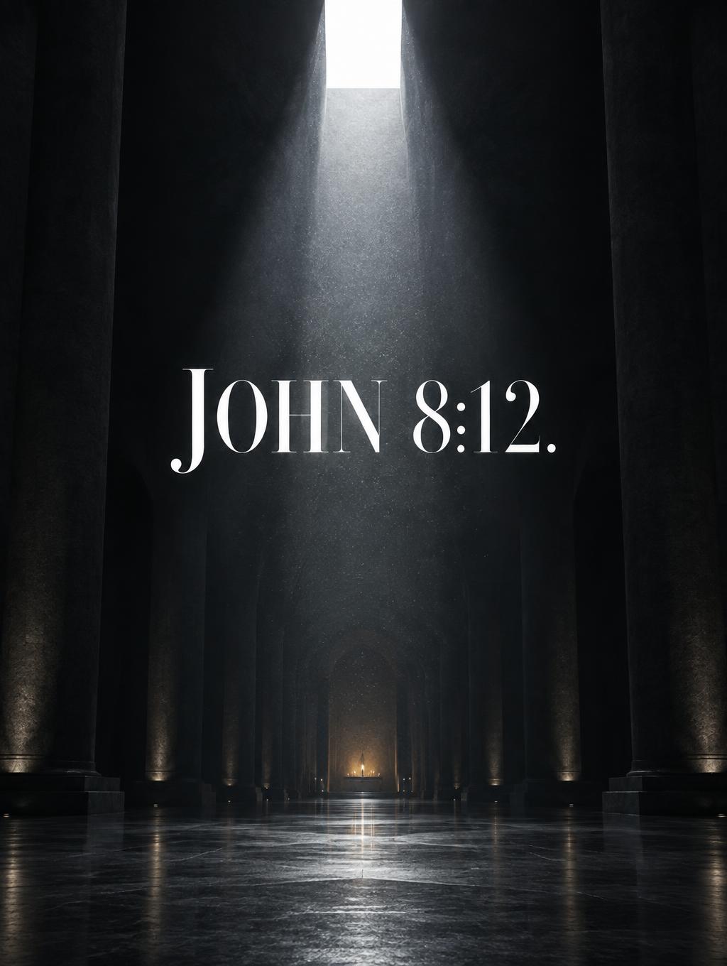 "JOHN 8:12." —  | AI Text Effect Generator