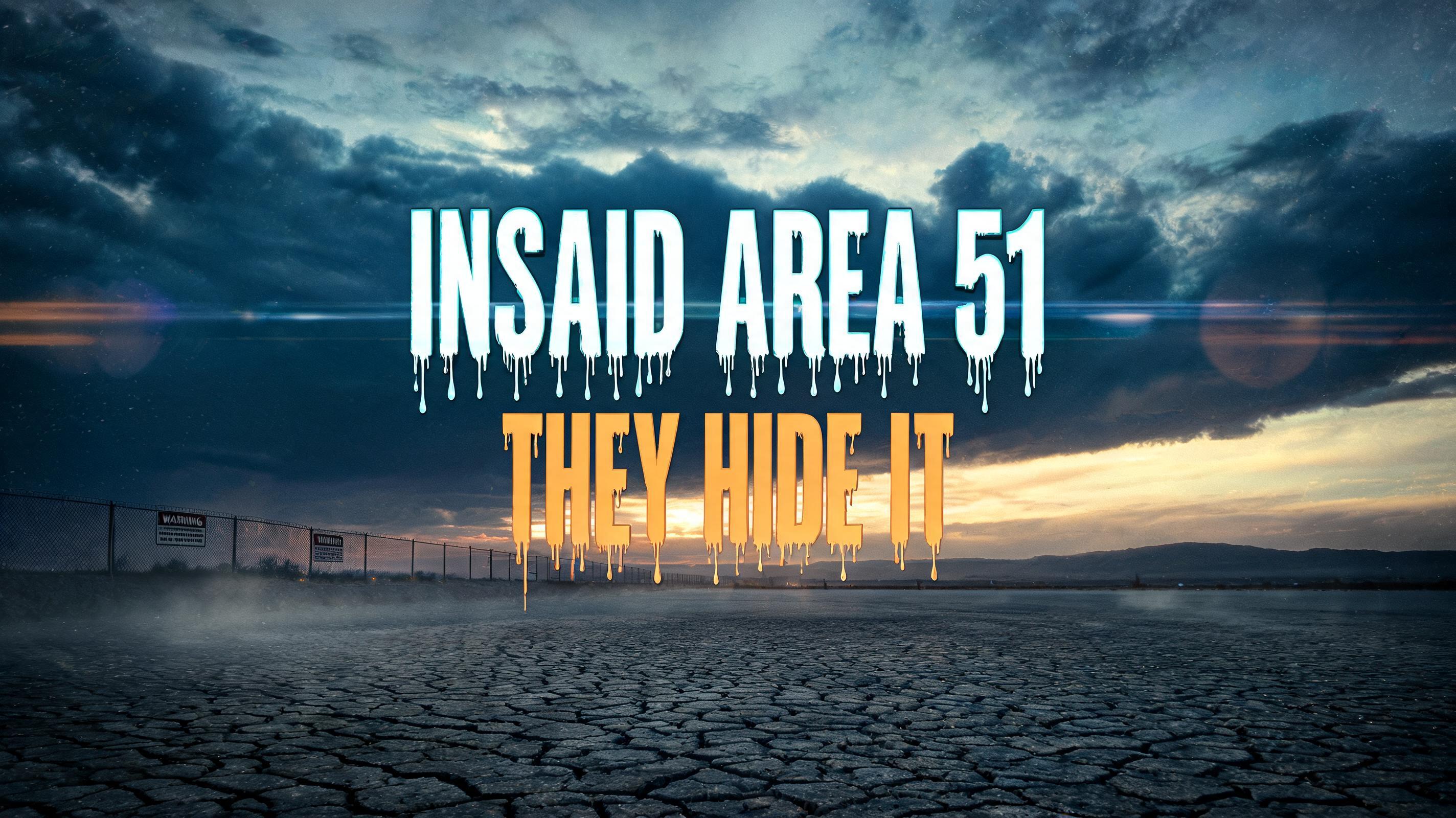 "INSAID AREA 51 
THEY HIDE IT 
" — Cinematic Youtube Creator | AI Text Effect Generator