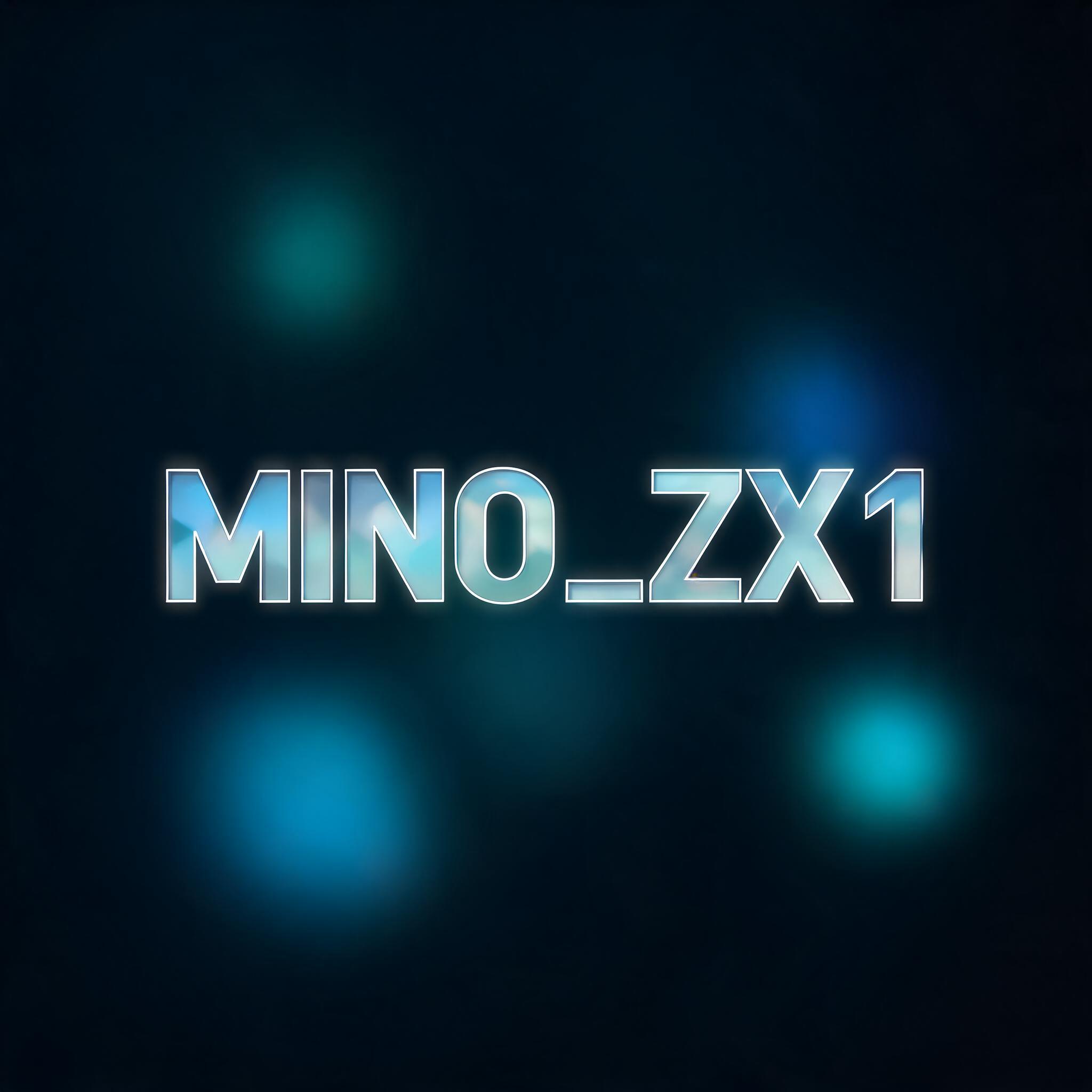 "MINO_ZX1" — Glass Morphism | AI Text Effect Generator